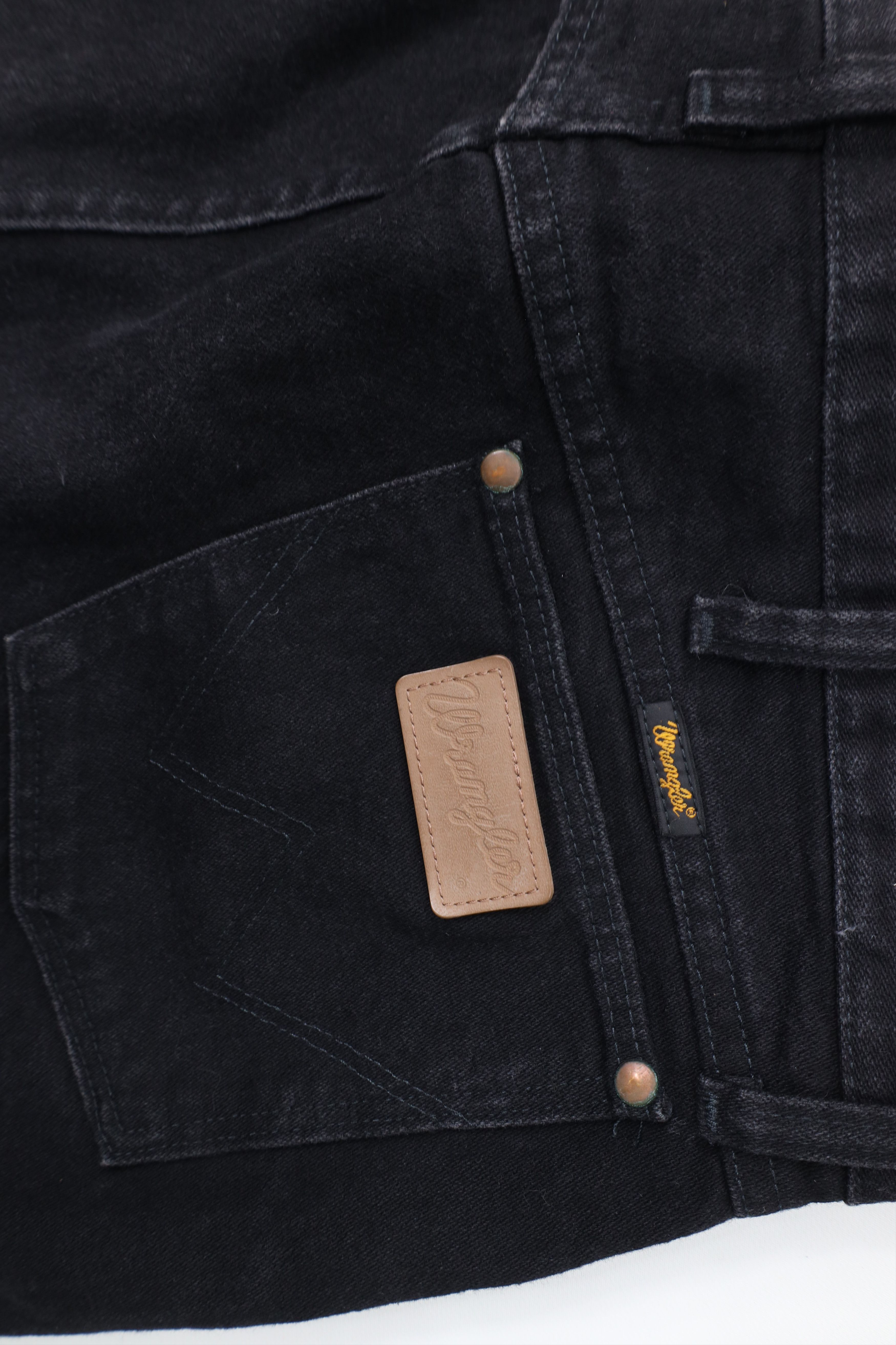 Wrangler Vintage Y2K Wrangler Wide Leg Western Denim Jeans Black Size US 38 / EU 54 - 13 Thumbnail
