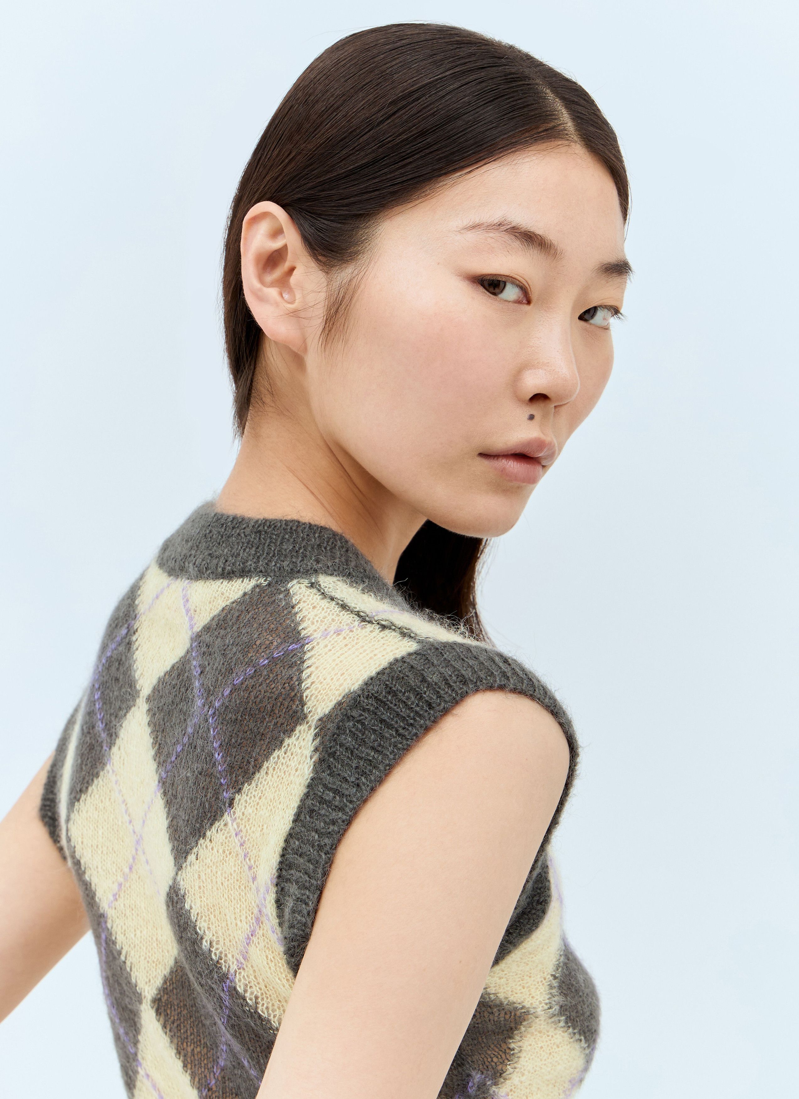 Marni o1w1db11125 Argyle Vest in Grey/Yellow Size L / US 10 / IT 46 - 4 Thumbnail