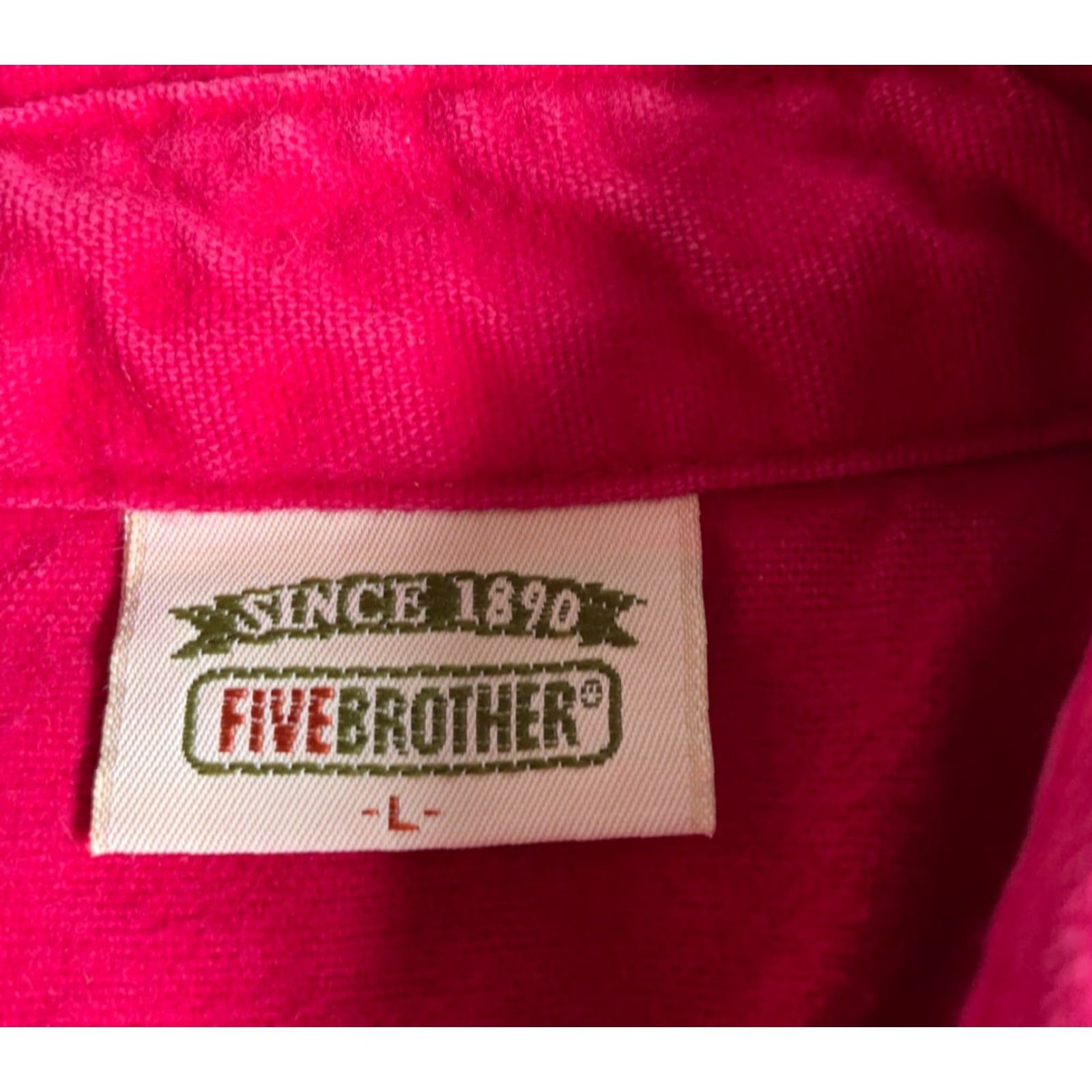 Vintage VINTAGE Five Brother Shirt Mens Large Red Chamois Button-Up Workwear 90s Grunge Retro Solid Pattern Long Sleeve Cotton Size US L / EU 52-54 / 3 - 3 Thumbnail