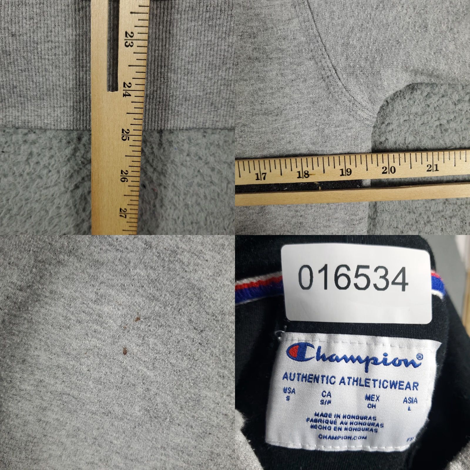 Champion VINTAGE Champion Hoodie Pullover Mens Small Gray Casual All Seasons Sports Size US S / EU 44-46 / 1 - 8 Thumbnail
