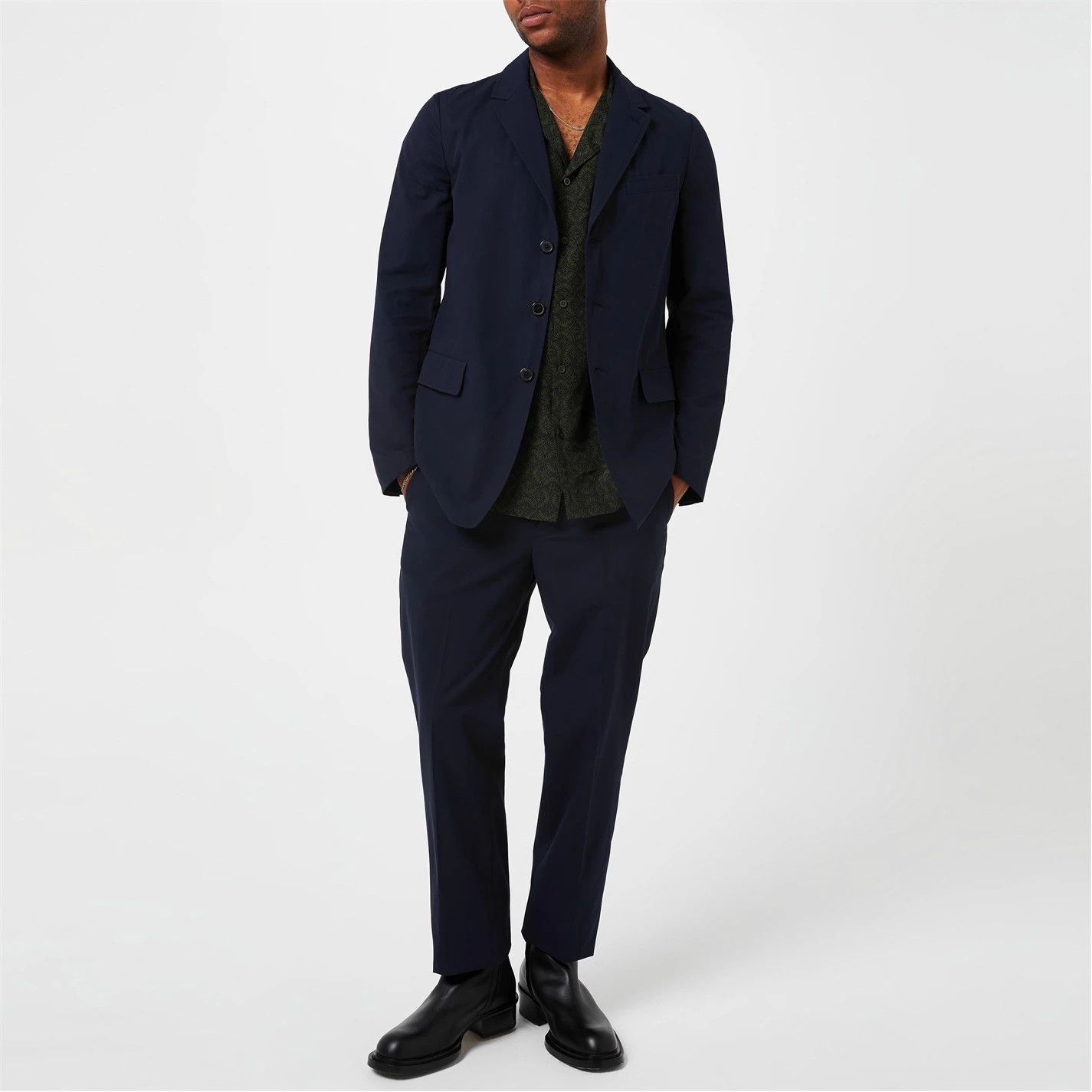 Dries Van Noten o1g2r1mq0426 Single Breasted Tailored Fit Blazer in Navy Size US M / EU 48-50 / 2 - 2 Thumbnail