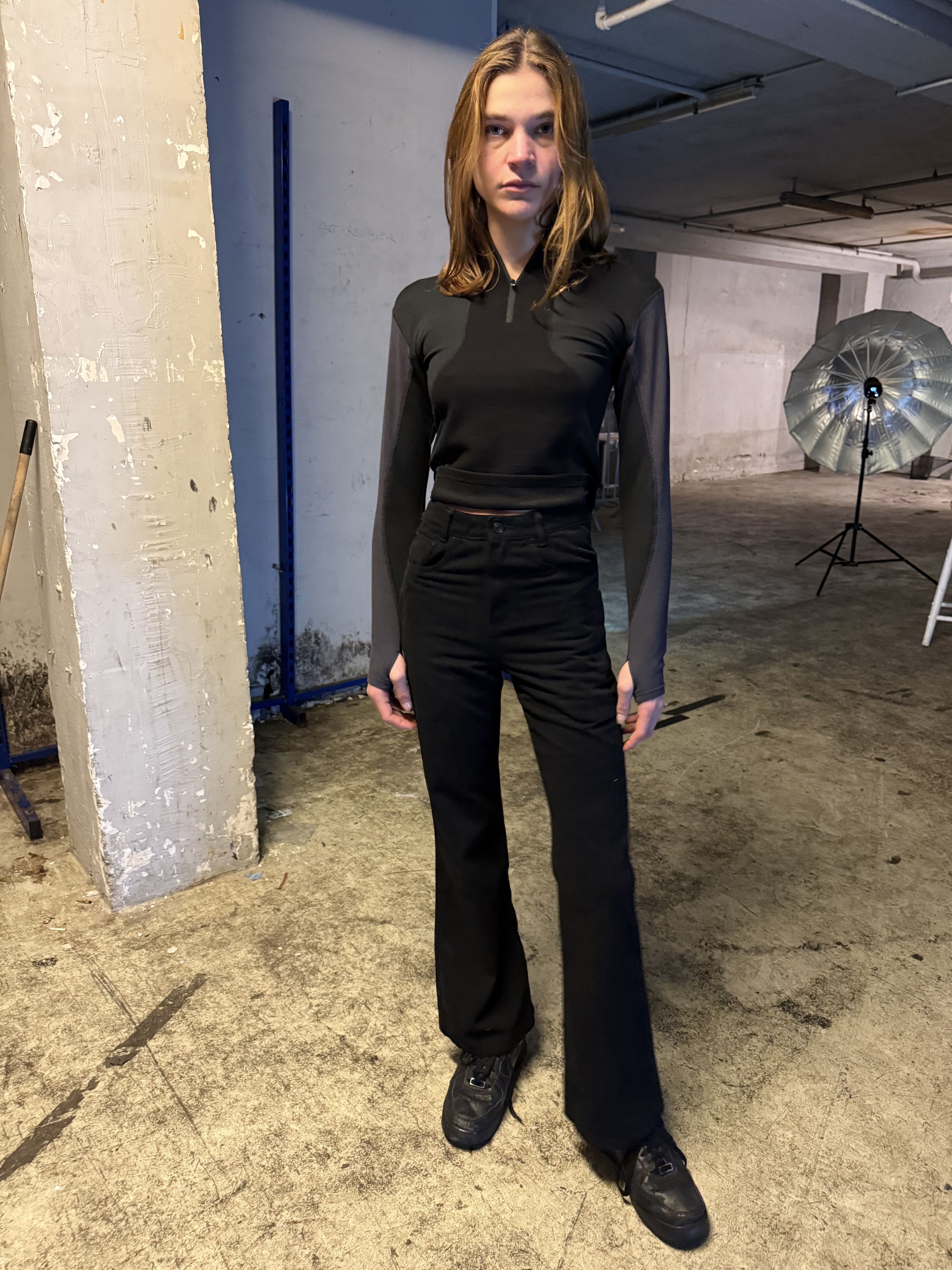 Raf Simons MPa CONTOUR GRID HALF ZIP WOMEN (BLACK) , PLASTICPRODUCT Size S / US 4 / IT 40 - 1 Thumbnail