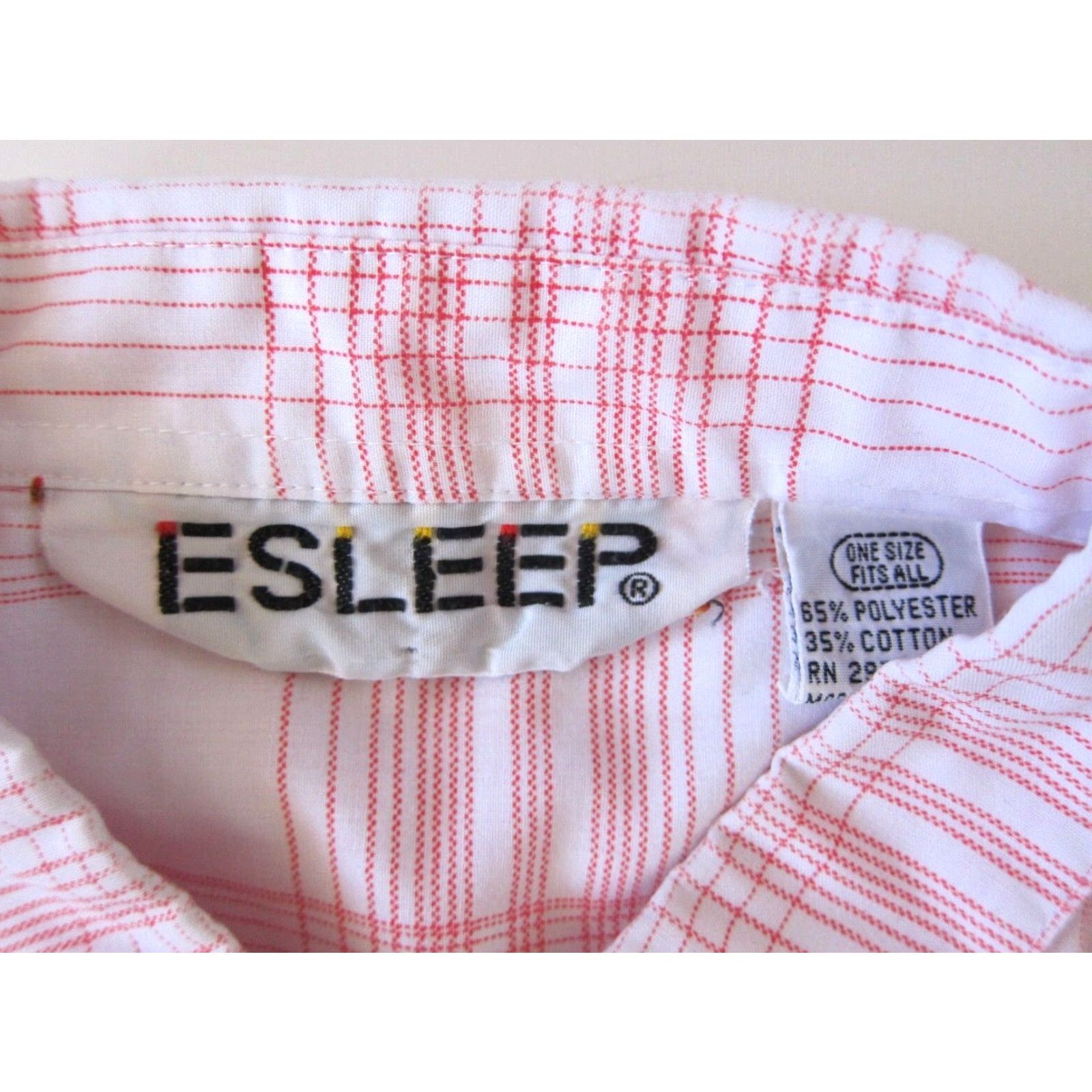 Vintage VINTAGE Esleep Club 1988 European Connection Red White Plaid Nightgown OS Shirt Nightgown Esleep Red 1980s Womens Size ONE SIZE - 5 Thumbnail