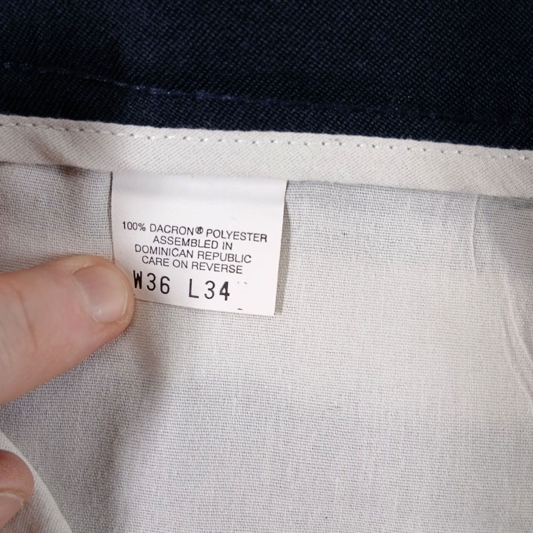 Levi's VINTAGE Levi's Action Slacks Mens 36x34 Blue Dacron Polyester Dress Pants EUC Size US 36 / EU 52 - 4 Thumbnail