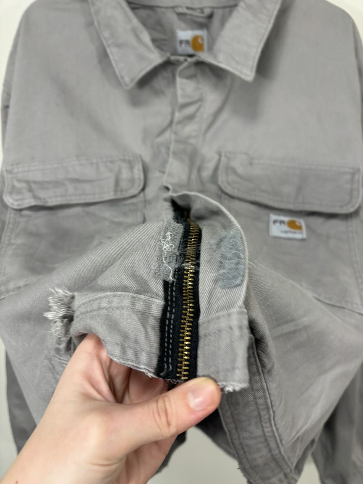 Carhartt Vintage Carhartt FR Gray USA Workwear Boxy Cropped Jacket Size US XL / EU 56 / 4 - 10 Thumbnail