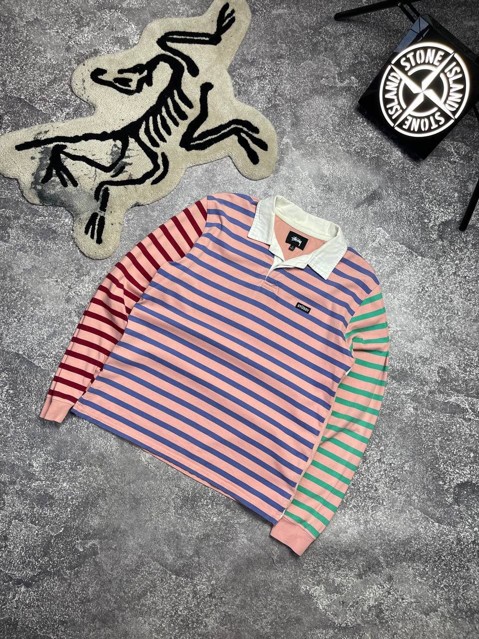 Stussy Long Sleeve Striped Shirt Vintage Top Unisex outlet XL