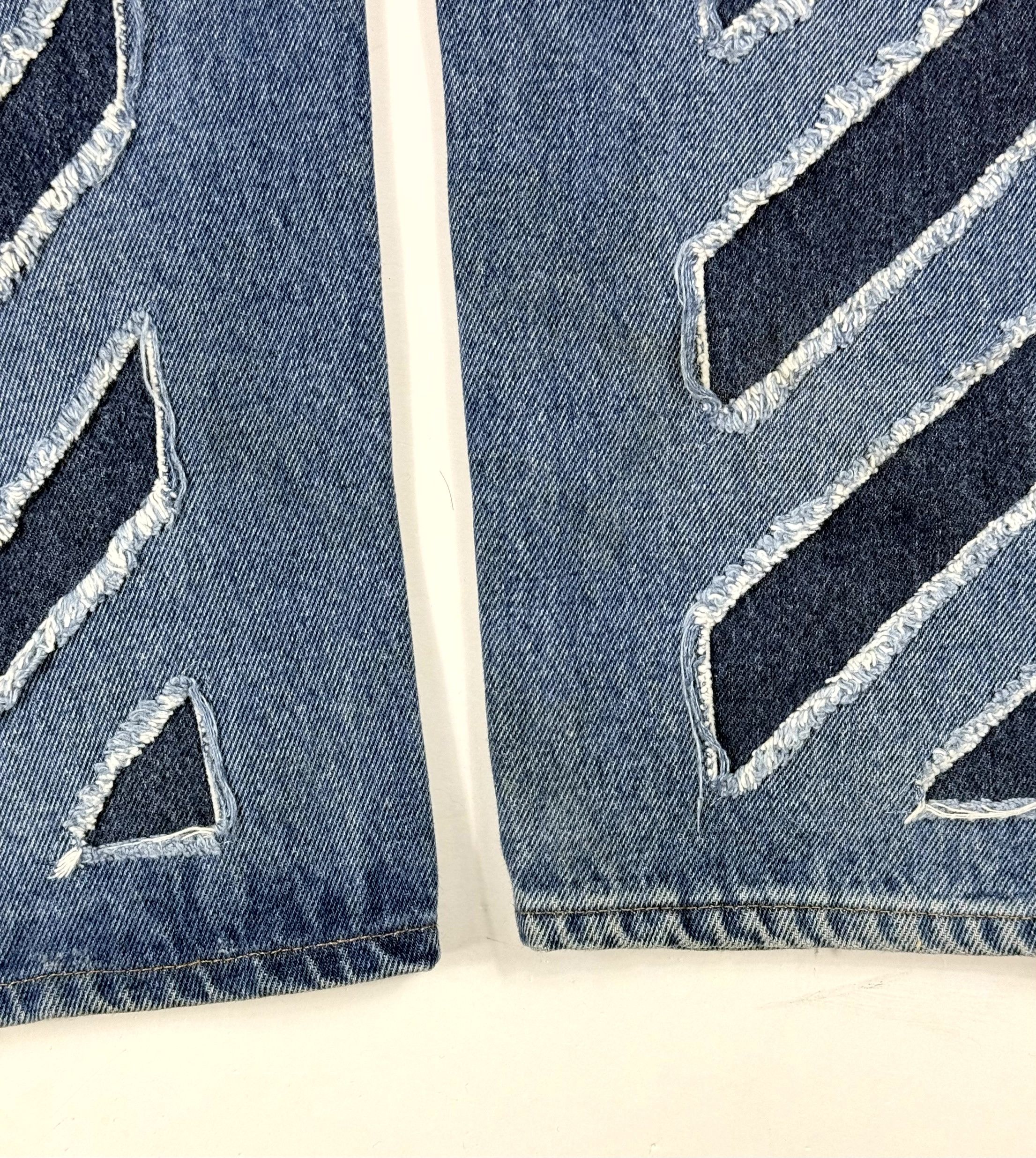 Off-White Off-White Diagonal Stripe Logo Slim Fit Jeans Size 31 Size US 31 - 14 Thumbnail