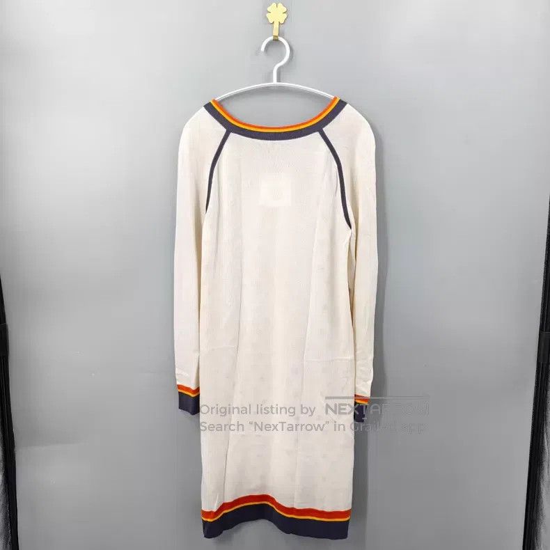 Hermes Hermes White Polka Dot Colorblock Knit Dress Size XXS / US 00 / IT 34 - 2 Thumbnail