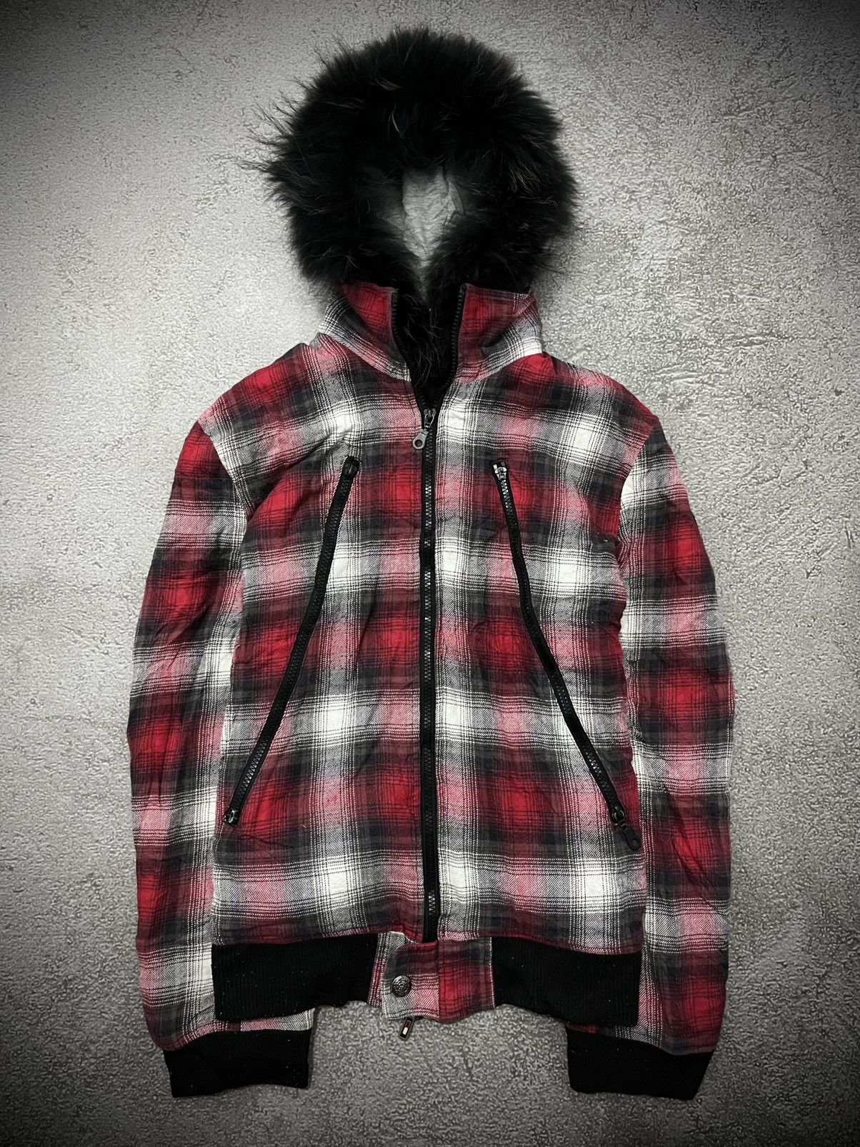In The Attic 2000s Rare In The Attic Zip Fur Hood Jacket Size US M / EU 48-50 / 2 - 1 Thumbnail