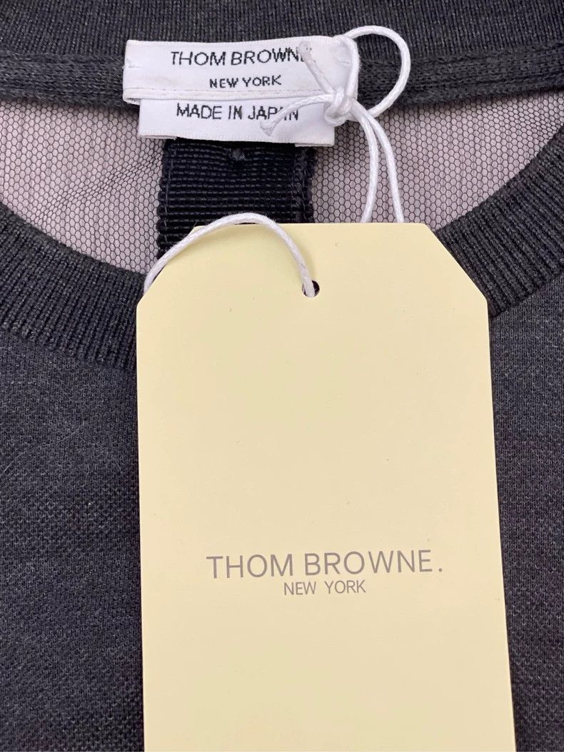 Thom Browne Thom browne Gray back button transparent mesh show long-sle Size US XXS / EU 40 - 5 Thumbnail