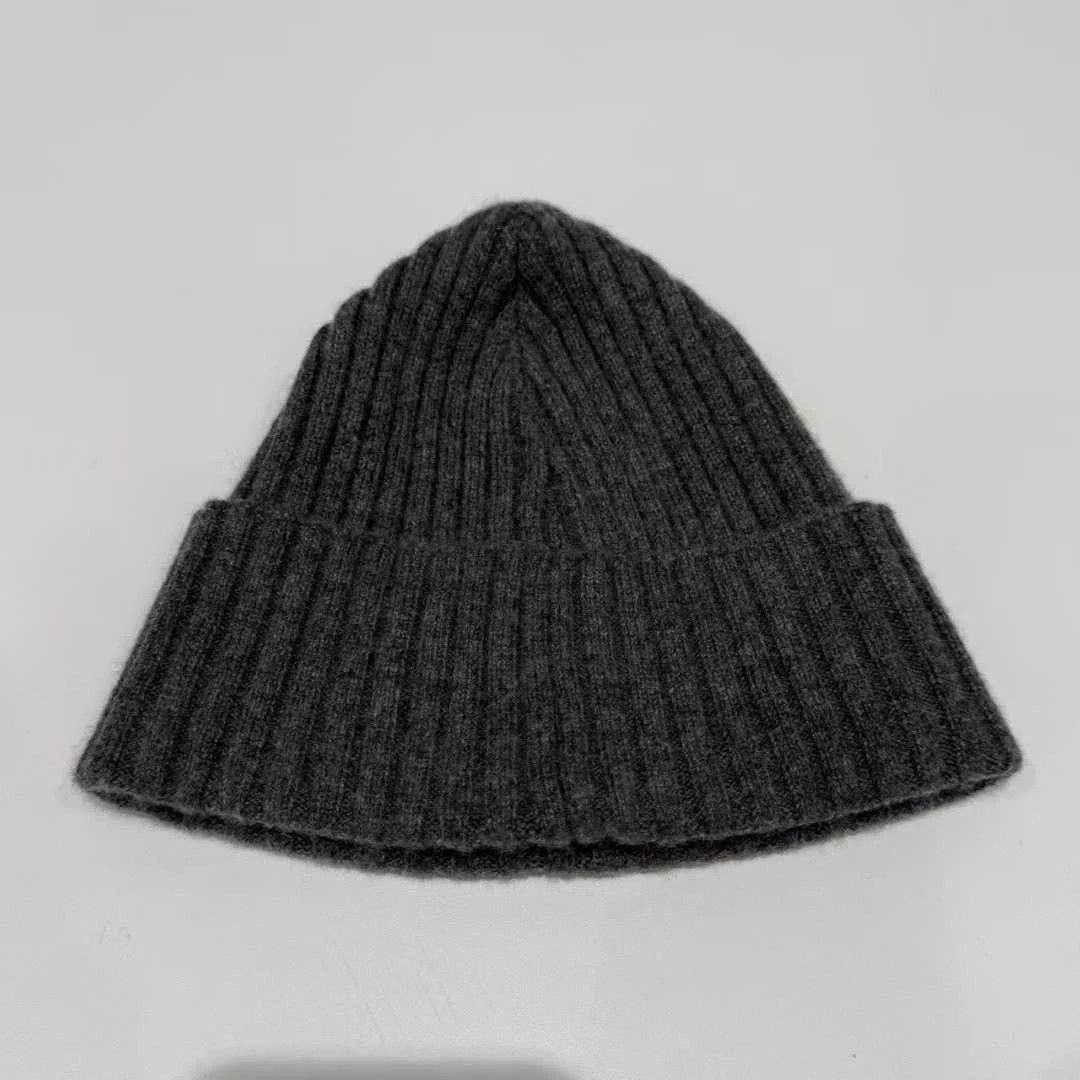Chrome Hearts Chrome Hearts Grey Knit Cross-Pattern Leather Beanie Size ONE SIZE - 2 Thumbnail