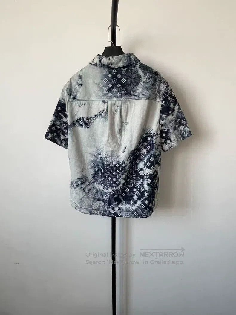 Louis Vuitton Louis Vuitton Denim Cashew Flower Tie-Dye Logo Print Short Size US M / EU 48-50 / 2 - 2 Thumbnail