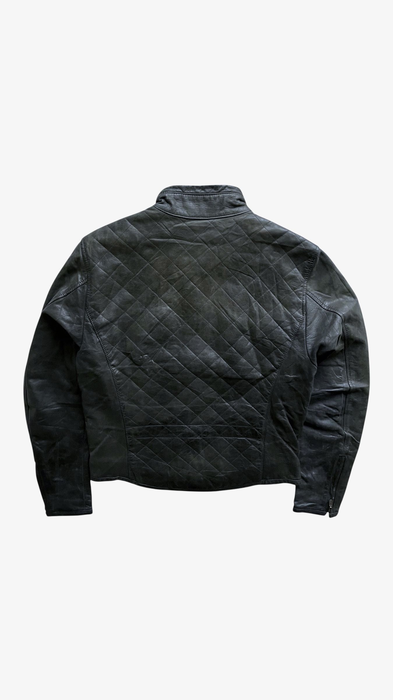 Belstaff Vintage Y2K Women's Belstaff Quilted Leather Biker Jacket Size M / US 6-8 / IT 42-44 - 3 Thumbnail