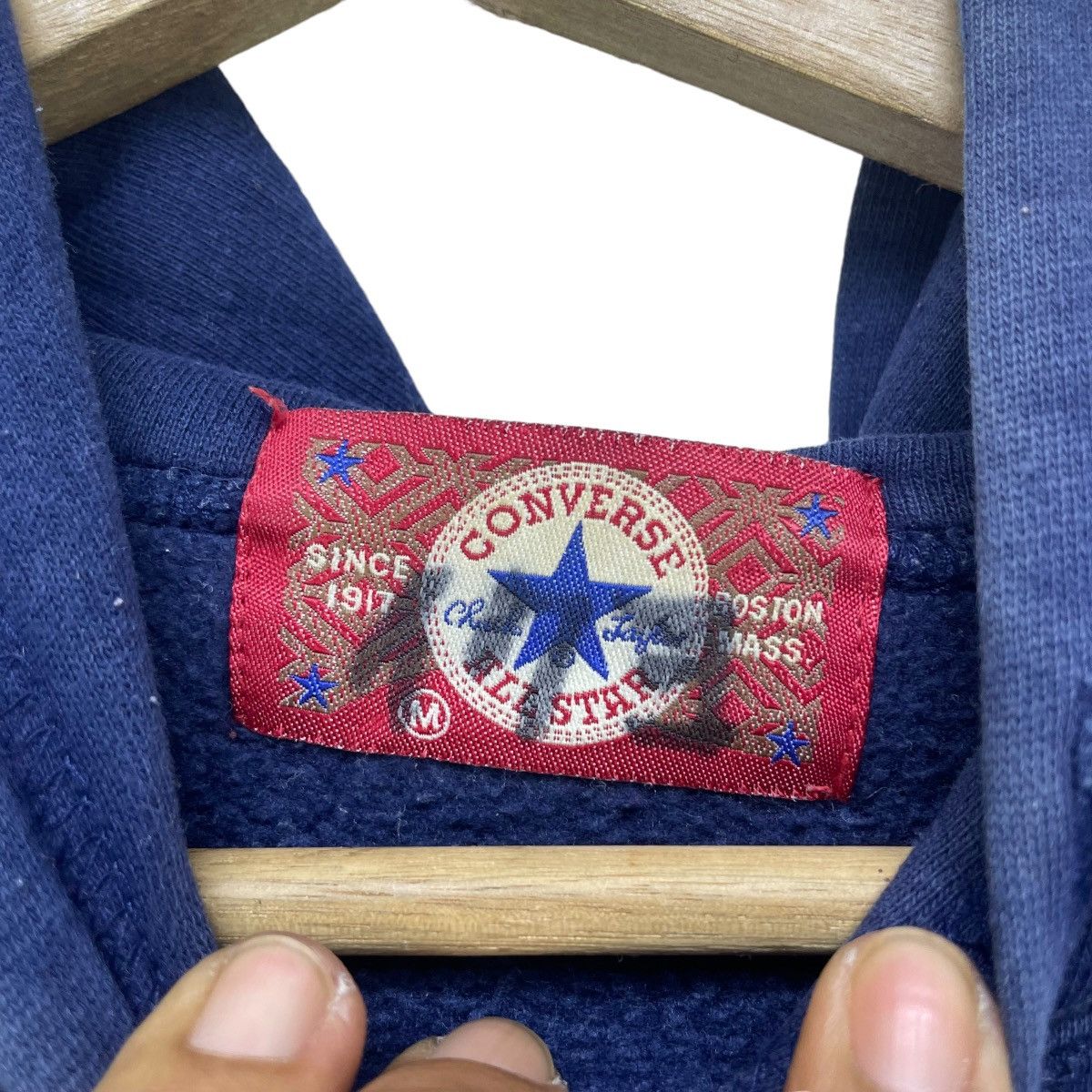 Converse × Vintage 💥Vintage Spellout Converse Embroidery Hooded Size M / US 6-8 / IT 42-44 - 4 Thumbnail