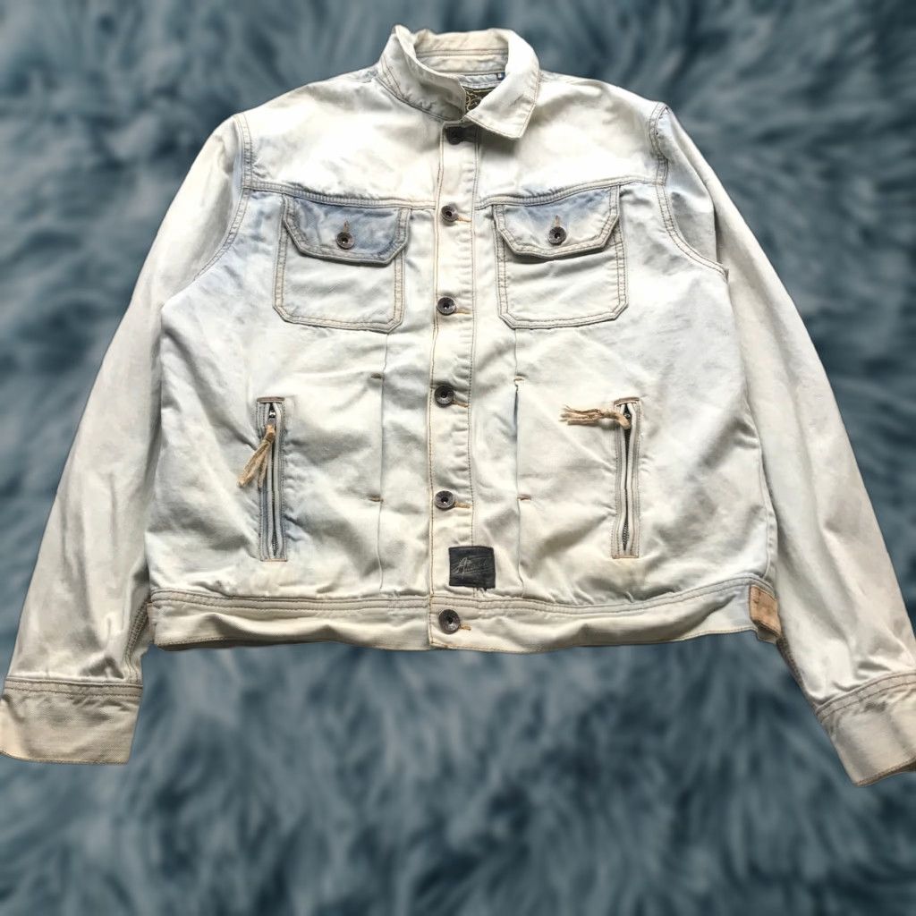 J Brand Akoo Trucker Jacket Denim Blue Button XL Mens Jeans Jacket Size US 36 / EU 52 - 1 Thumbnail