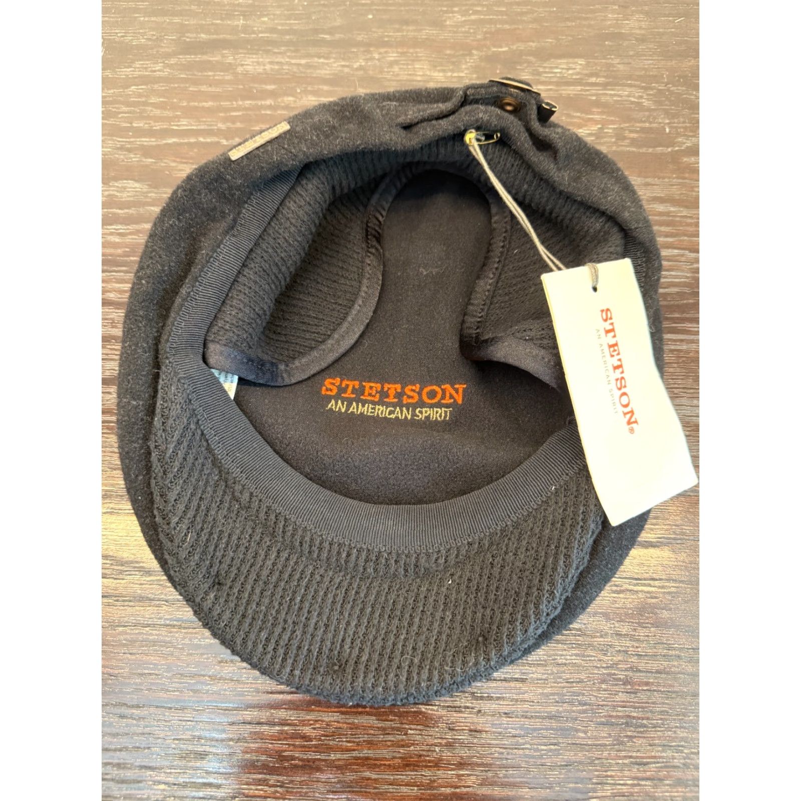 Stetson Stetson Hat 55 Black Newsboy Ear Flaps Wool Cashmere Blend Made in Germany Mens Size ONE SIZE - 7 Thumbnail