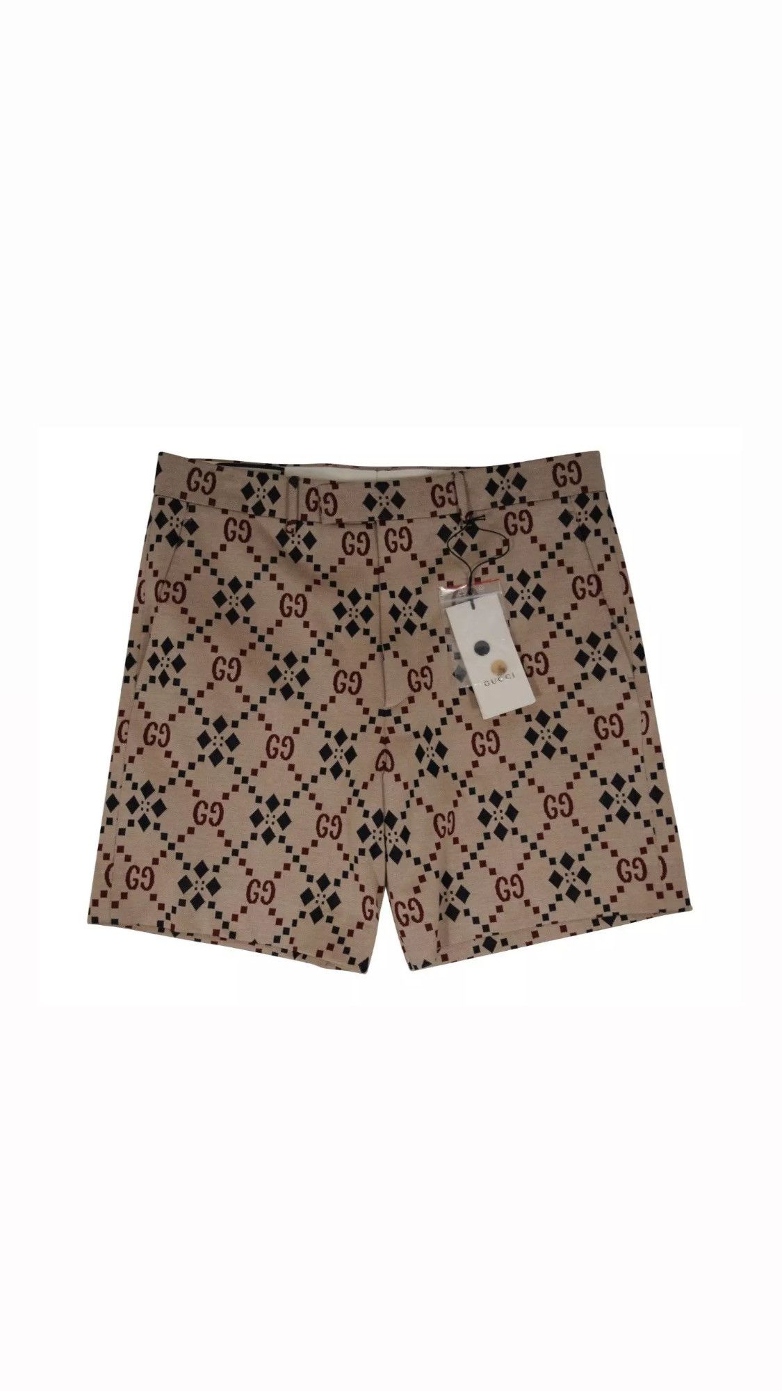 Gucci Bermuda Macro GG Logo Shorts Beige Green Size US 34 / EU 50 - 12 Thumbnail