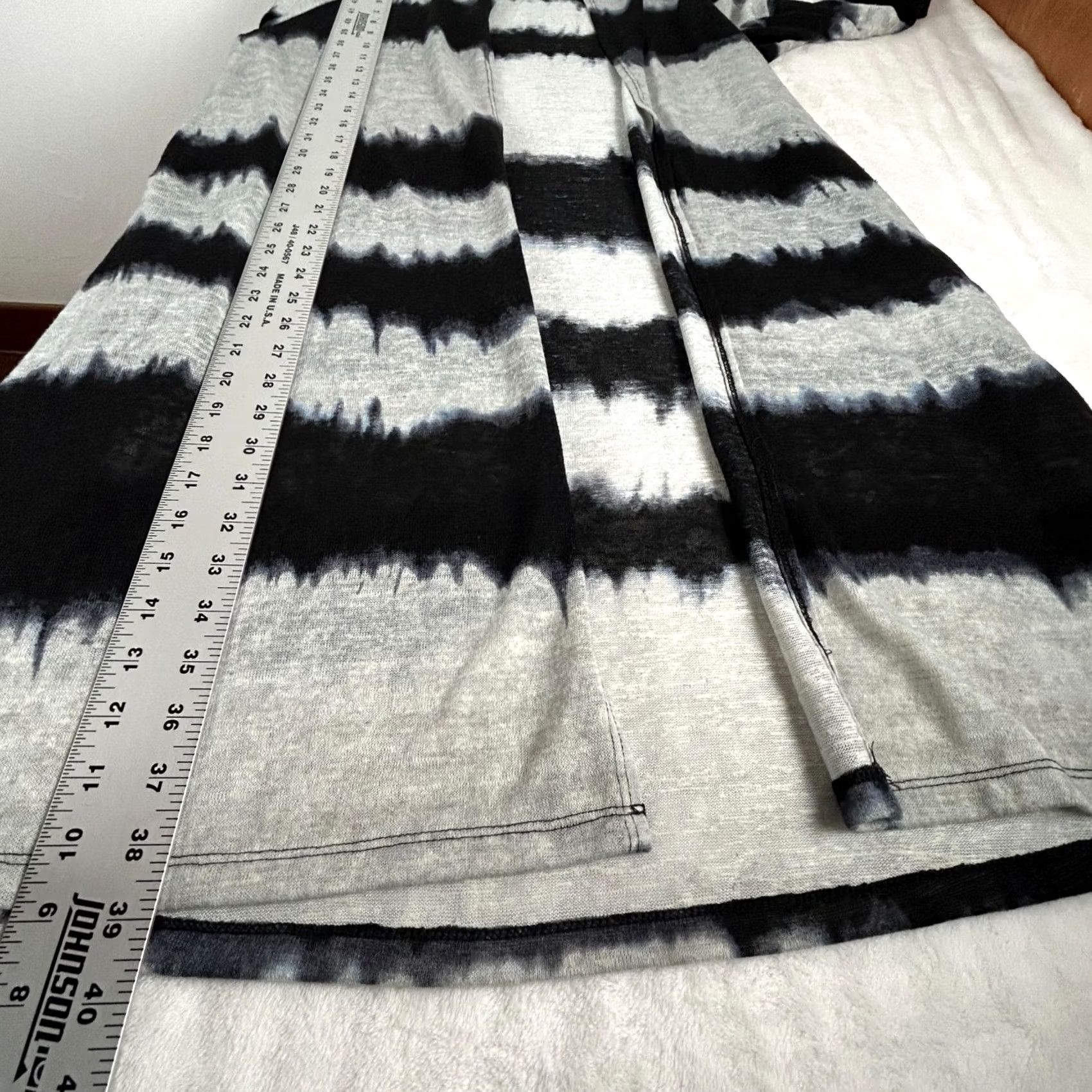 Vintage Sisters Cardigan Womens Black & Gray Tie-Dye Knit Open Front Duster Sweater XL Size XL / US 12-14 / IT 48-50 - 7 Thumbnail