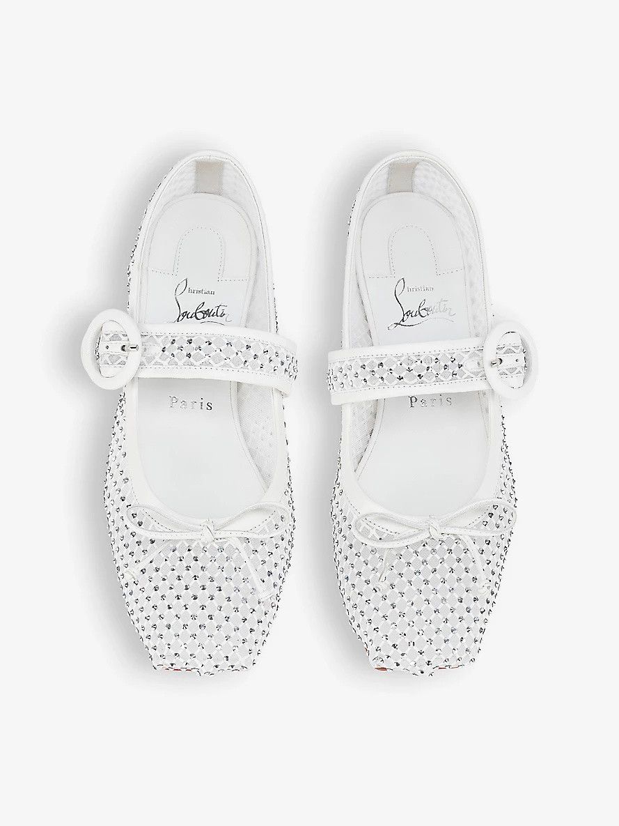 Christian Louboutin o1w1db10725 Flats in Silver Size US 11 / IT 41 - 2 Thumbnail