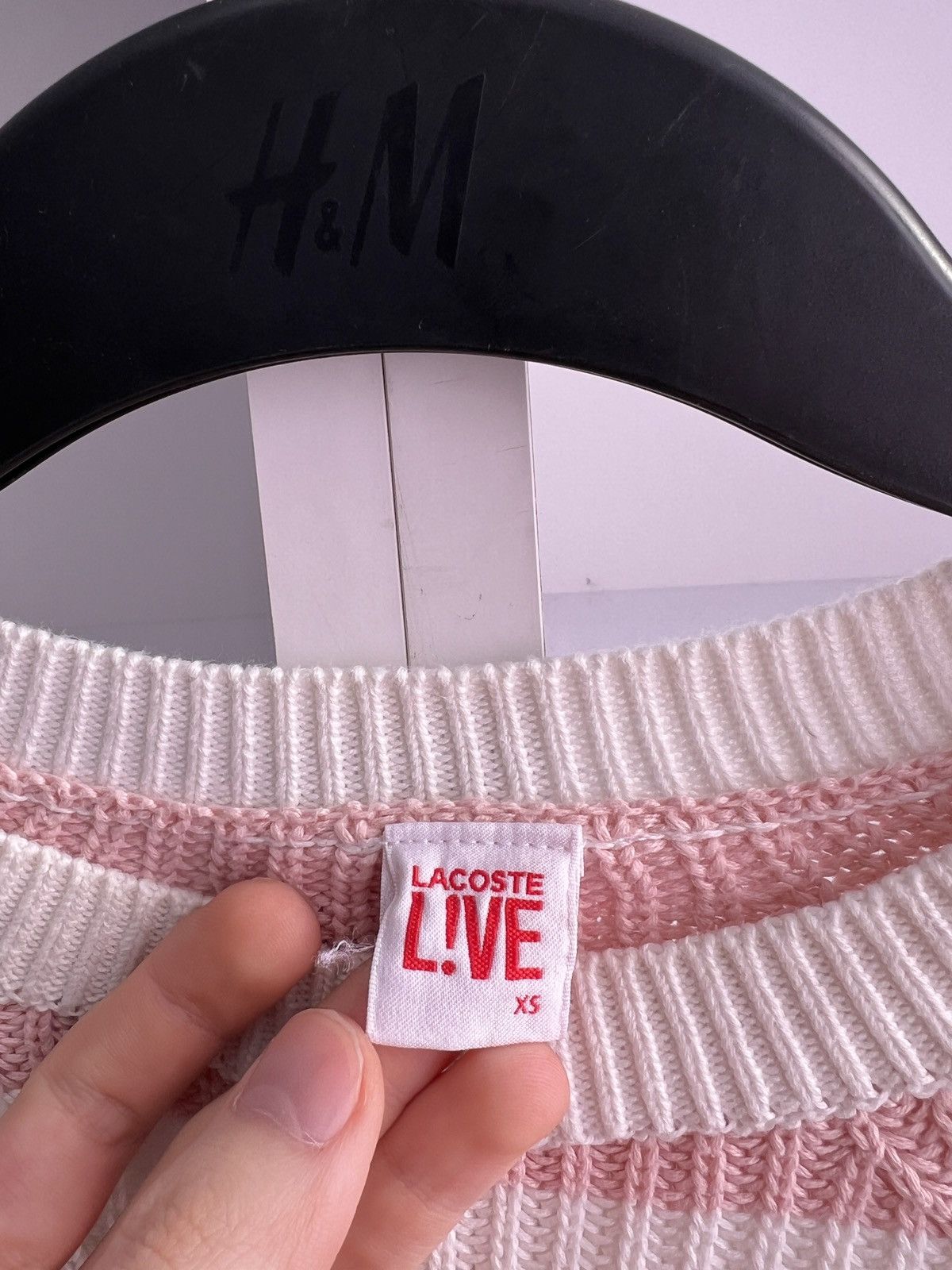 Lacoste × Vintage Vintage Lacoste Live Women’s Striped Knitted Warm Sweater Size XS / US 0-2 / IT 36-38 - 10 Thumbnail