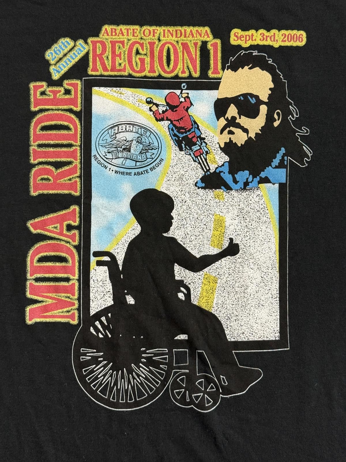 Jerzees MDA Ride T-shirt Biker Abate of Indiana The Club Tee Indiana Size US M / EU 48-50 / 2 - 4 Thumbnail
