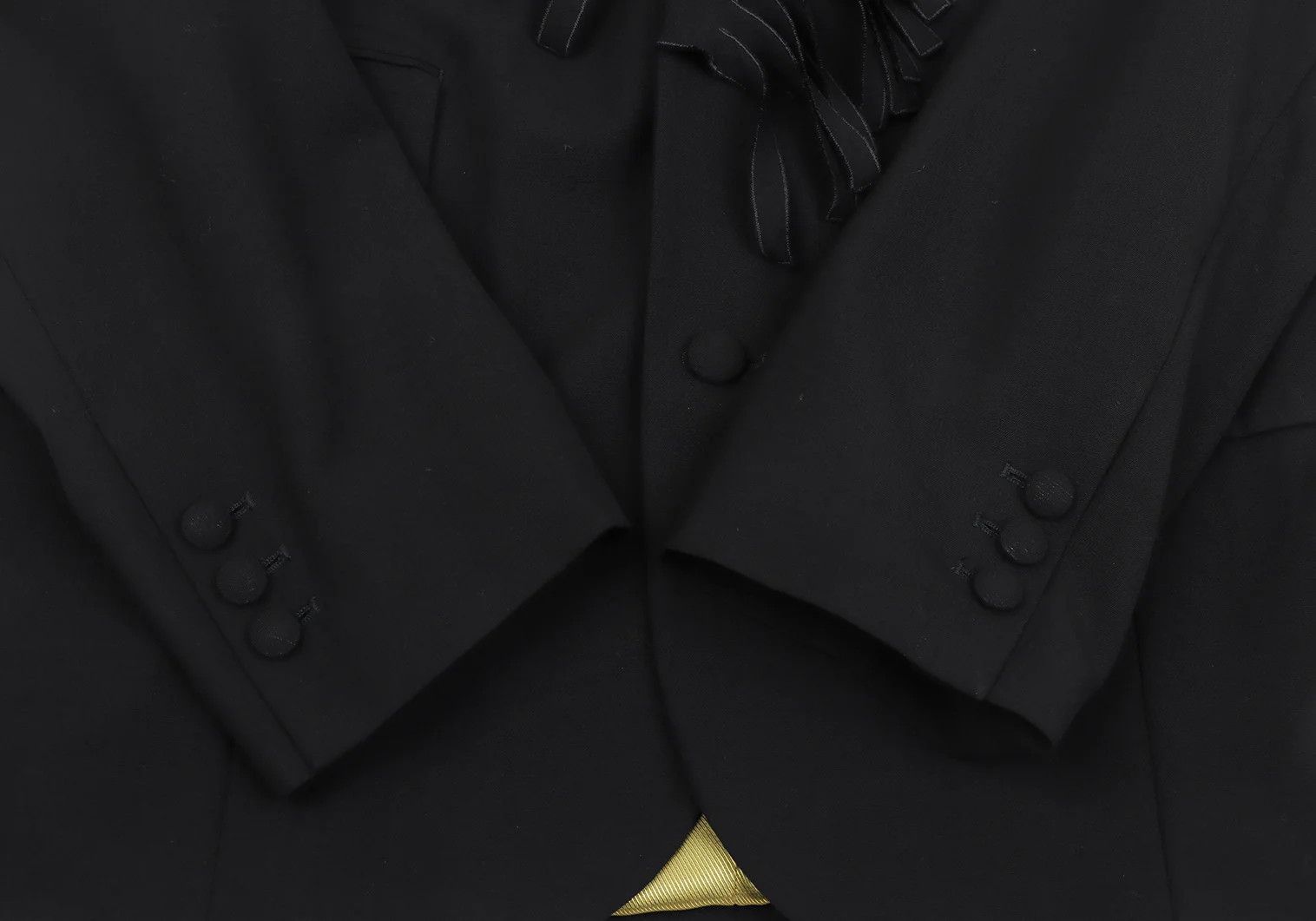 Jean Paul Gaultier Wool Fringe Big Collar Jacket in Black Size 50 Size US M / EU 48-50 / 2 - 7 Thumbnail