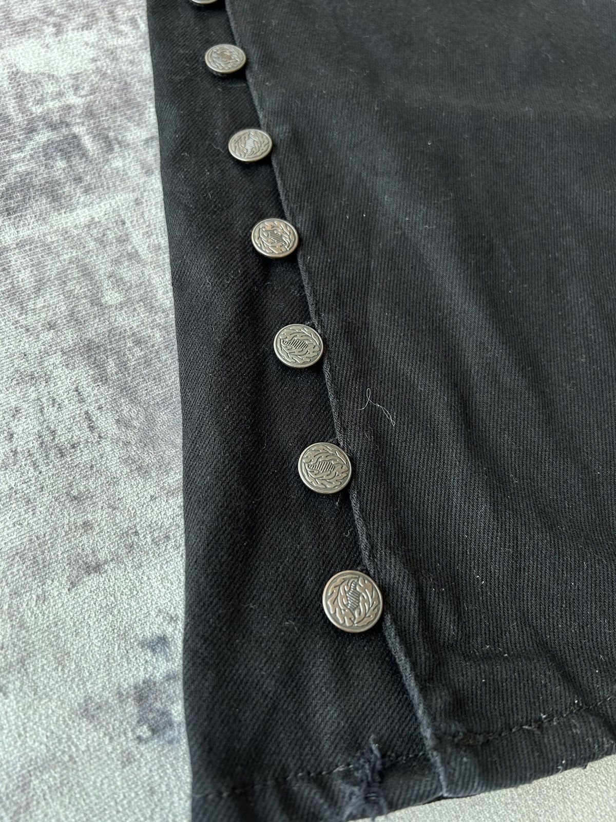 If Six Was Nine Super Flared Button Punk Jeans Size US 28 / EU 44 - 9 Thumbnail