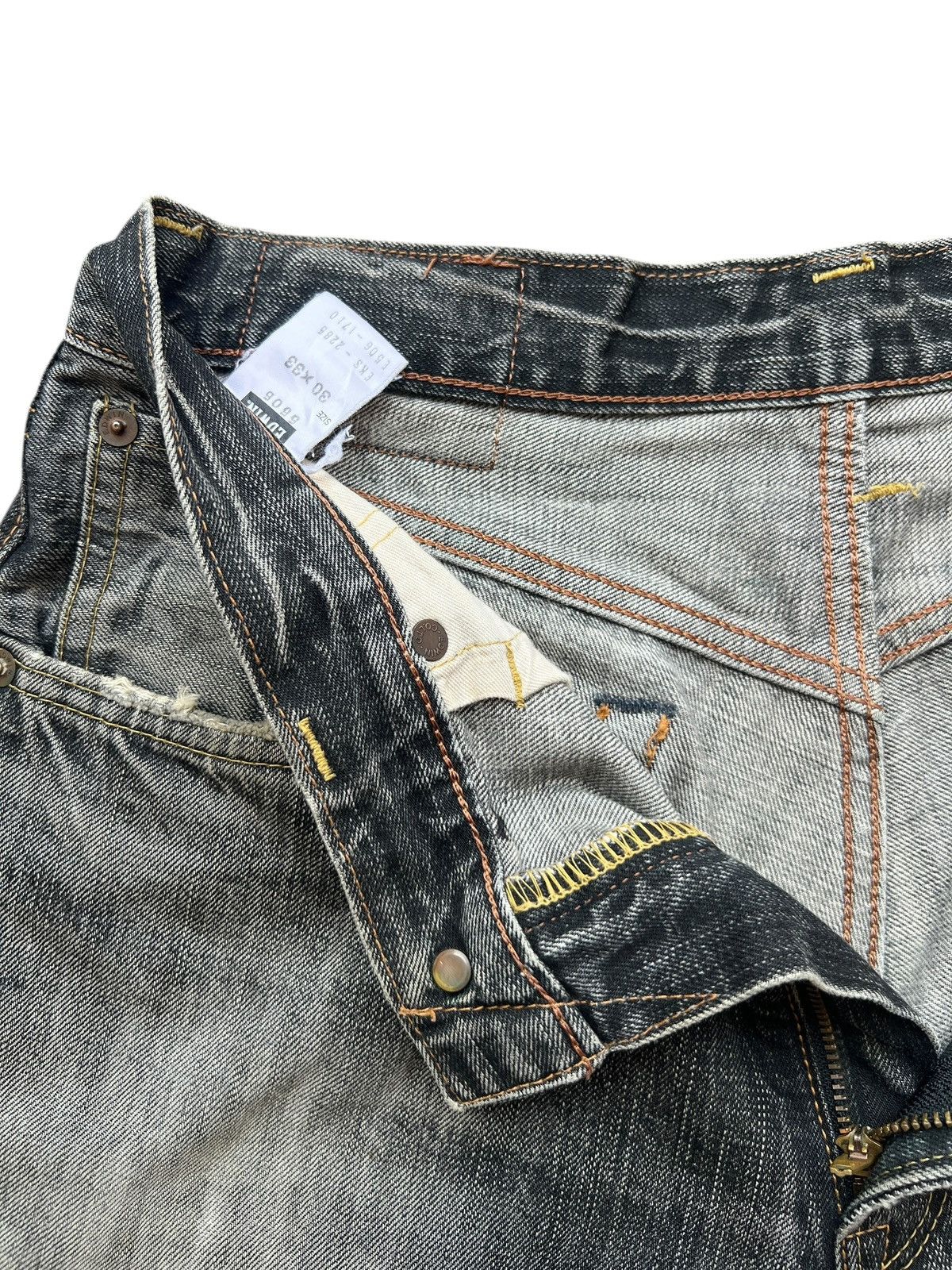 Edwin Vintage Edwin 505ZX Selvedge Distressed Denim Jeans 31x31 Size US 31 - 11 Thumbnail