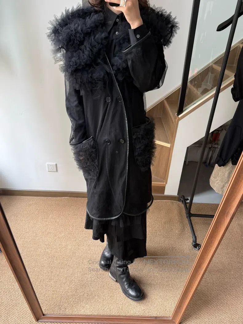 Comme des Garcons Comme des Garcons Black vintage tulle short coat jumpsuit Size M / US 6-8 / IT 42-44 - 4 Thumbnail