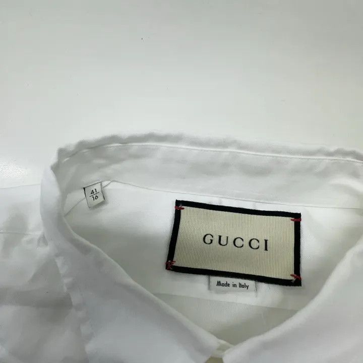 Gucci Gucci Gucci Logo Print Long Sleeve Shirt for Men -2506 Size US L / EU 52-54 / 3 - 4 Thumbnail