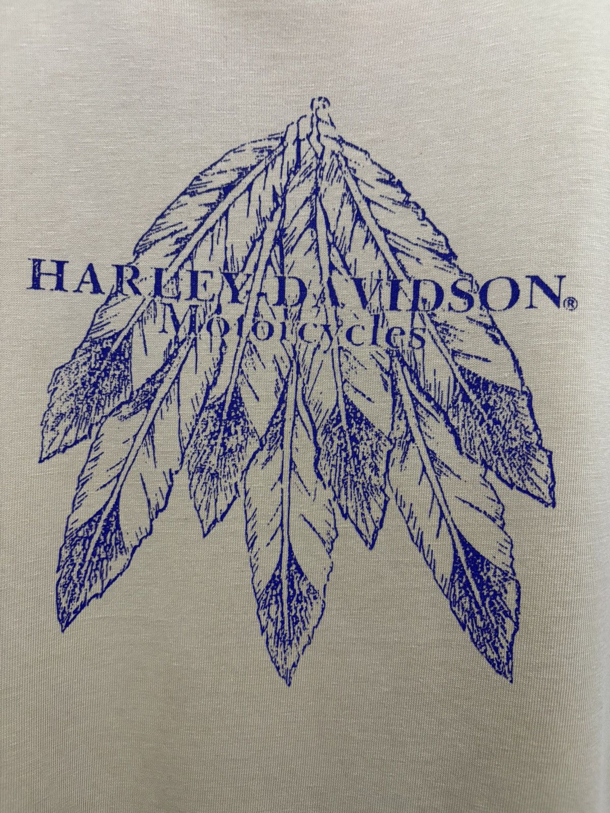 Harley Davidson Vintage 90's Harley Davidson - Eagle Tail Feathers T-Shirt Size US M / EU 48-50 / 2 - 5 Thumbnail