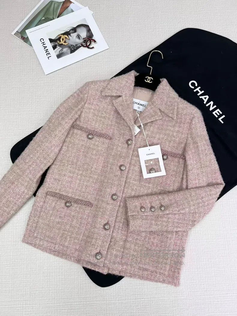 Chanel Chanel Tweed single-breasted plaid long-sleeved pocket lap Size XS / US 0-2 / IT 36-38 - 2 Thumbnail