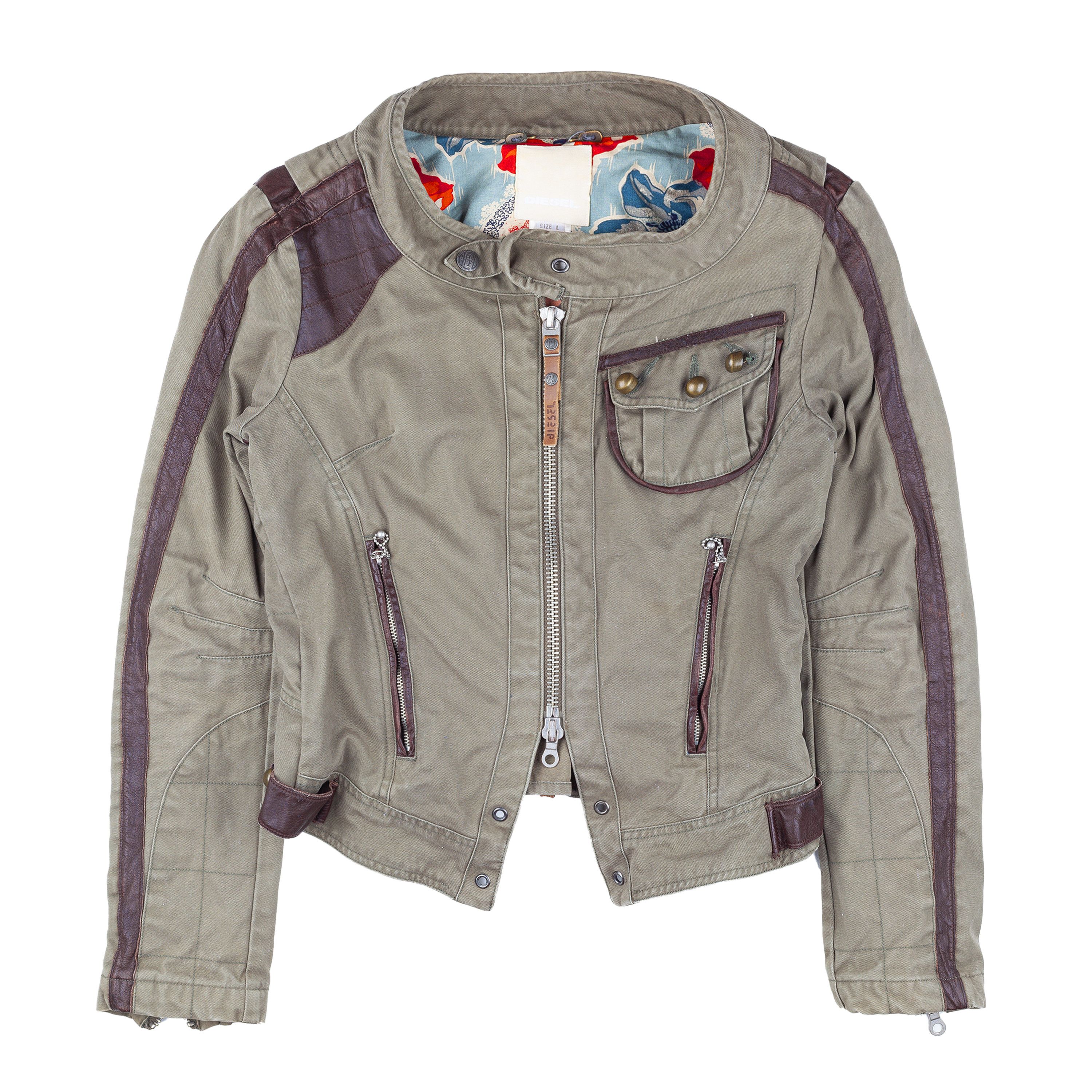 Diesel × Diesel Black Gold Diesel Night Riders Olive Brown Vintage Utility Jacket (L) Size L / US 10 / IT 46 - 2 Thumbnail