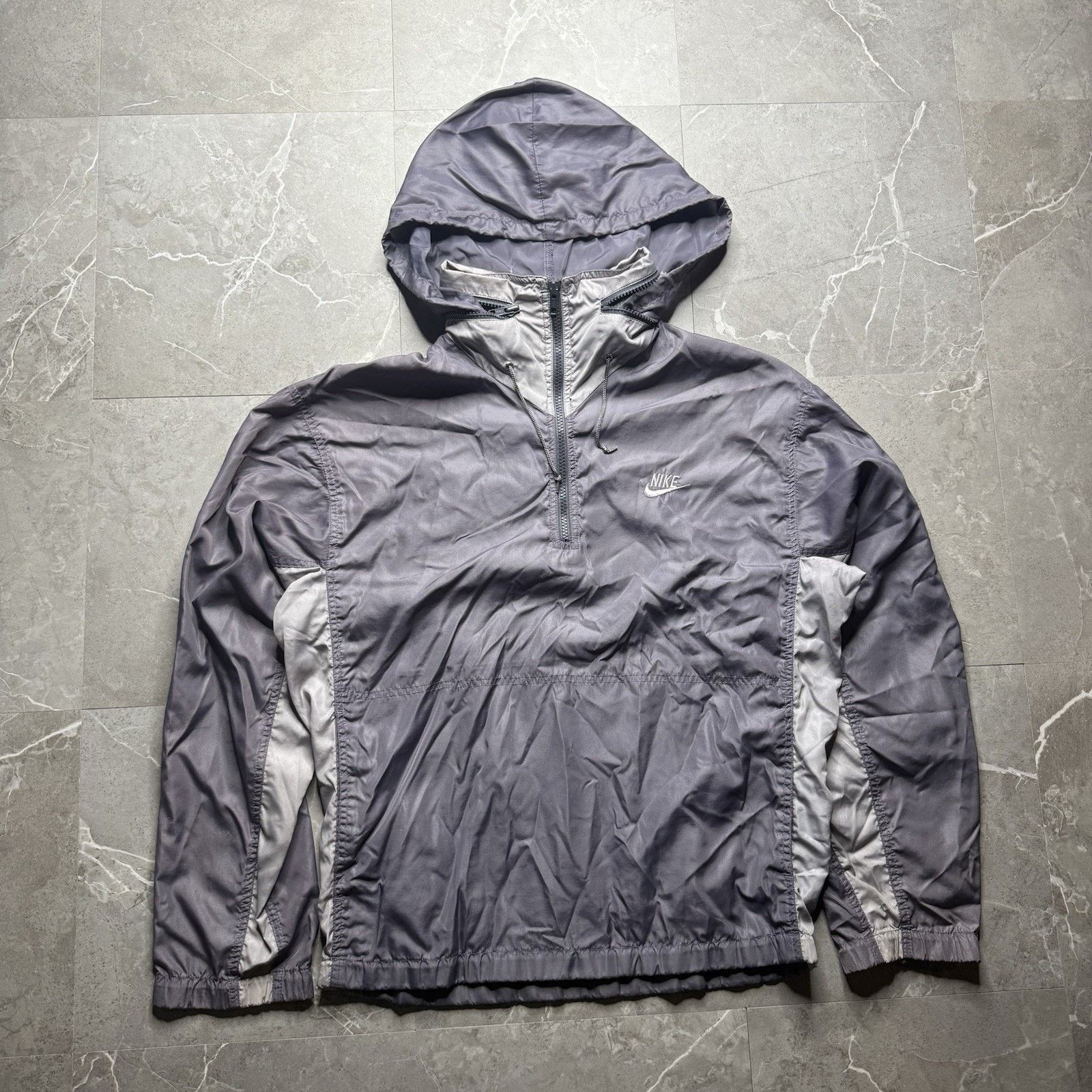 Nike Vintage 80s Nike Grey Pullover Windbreaker Jacket Size US M / EU 48-50 / 2 - 2 Thumbnail