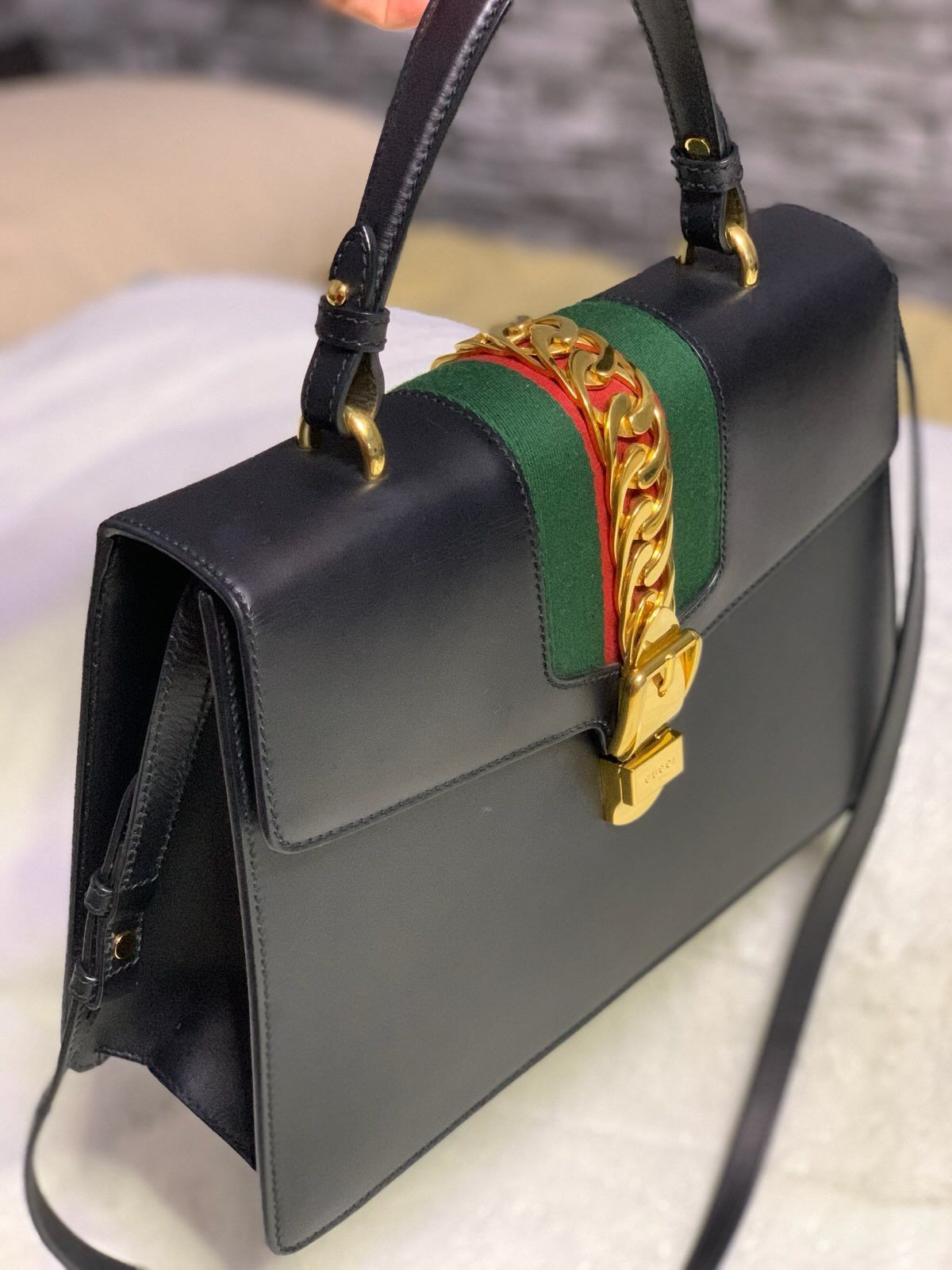 Gucci Gucci Large Top Handle Leather Tote Bag Size ONE SIZE - 5 Thumbnail