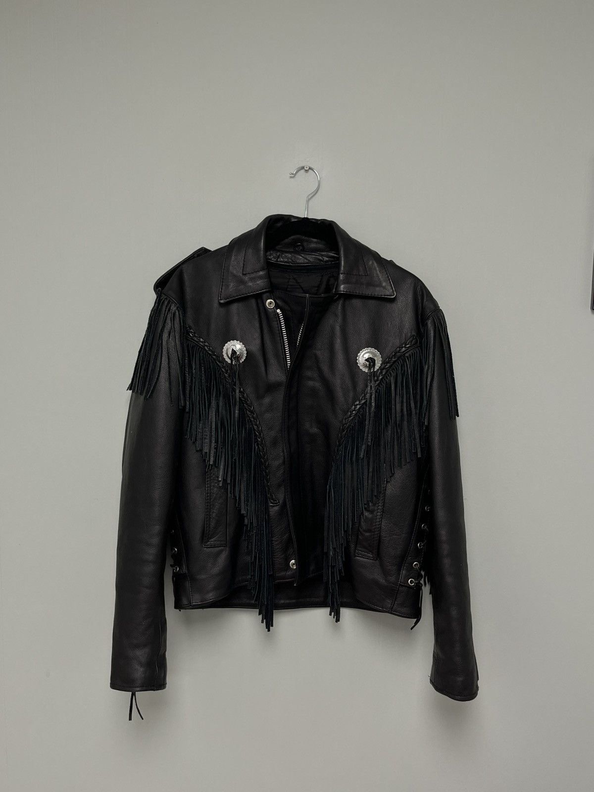 Vintage Fringed Leather Jacket. Size 42 Size L / US 10 / IT 46 - 5 Thumbnail