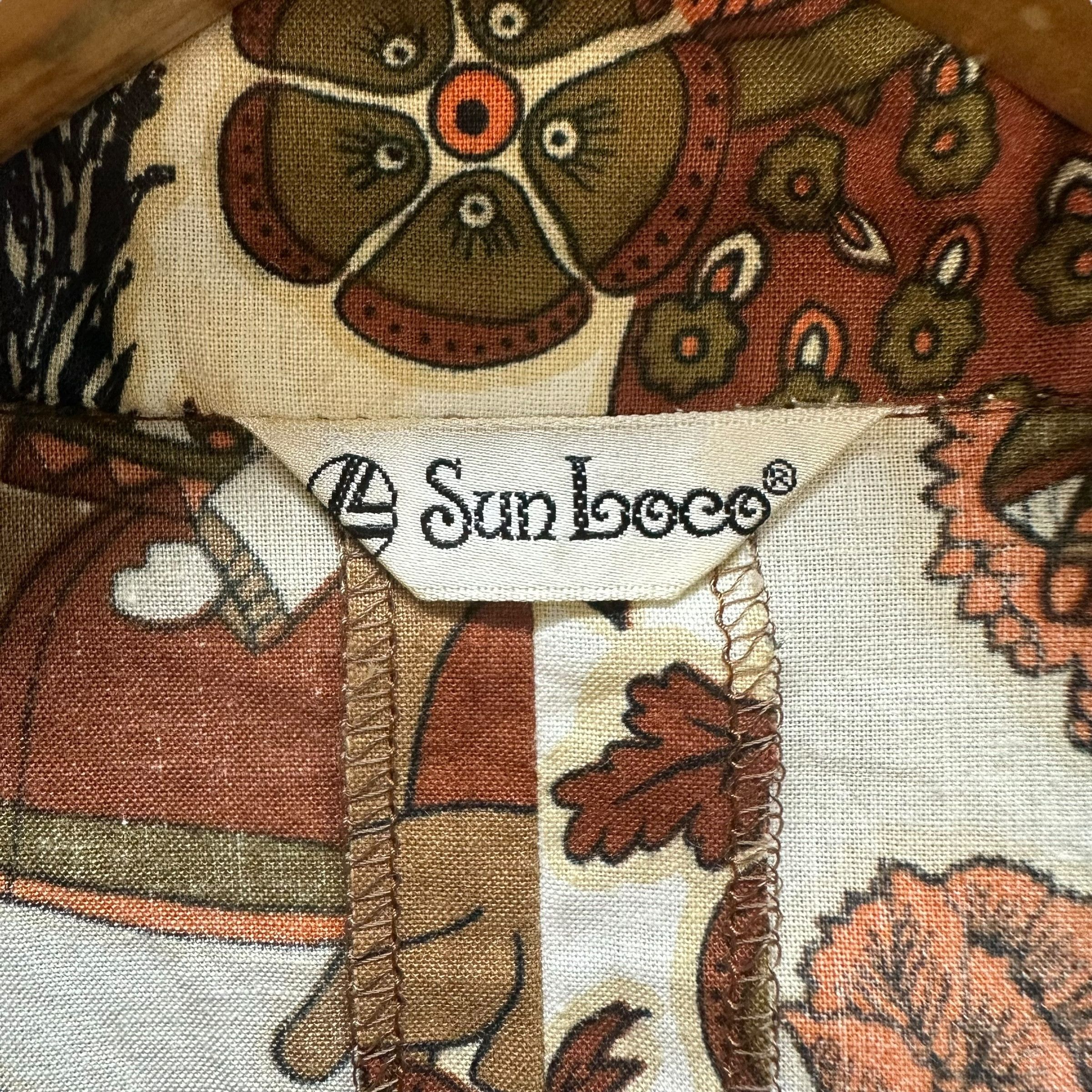 Japanese Brand SUN BOCO MOTIF DESIGN FULLPRINT CASUAL JACKET #8998-46 Size L / US 10 / IT 46 - 6 Thumbnail