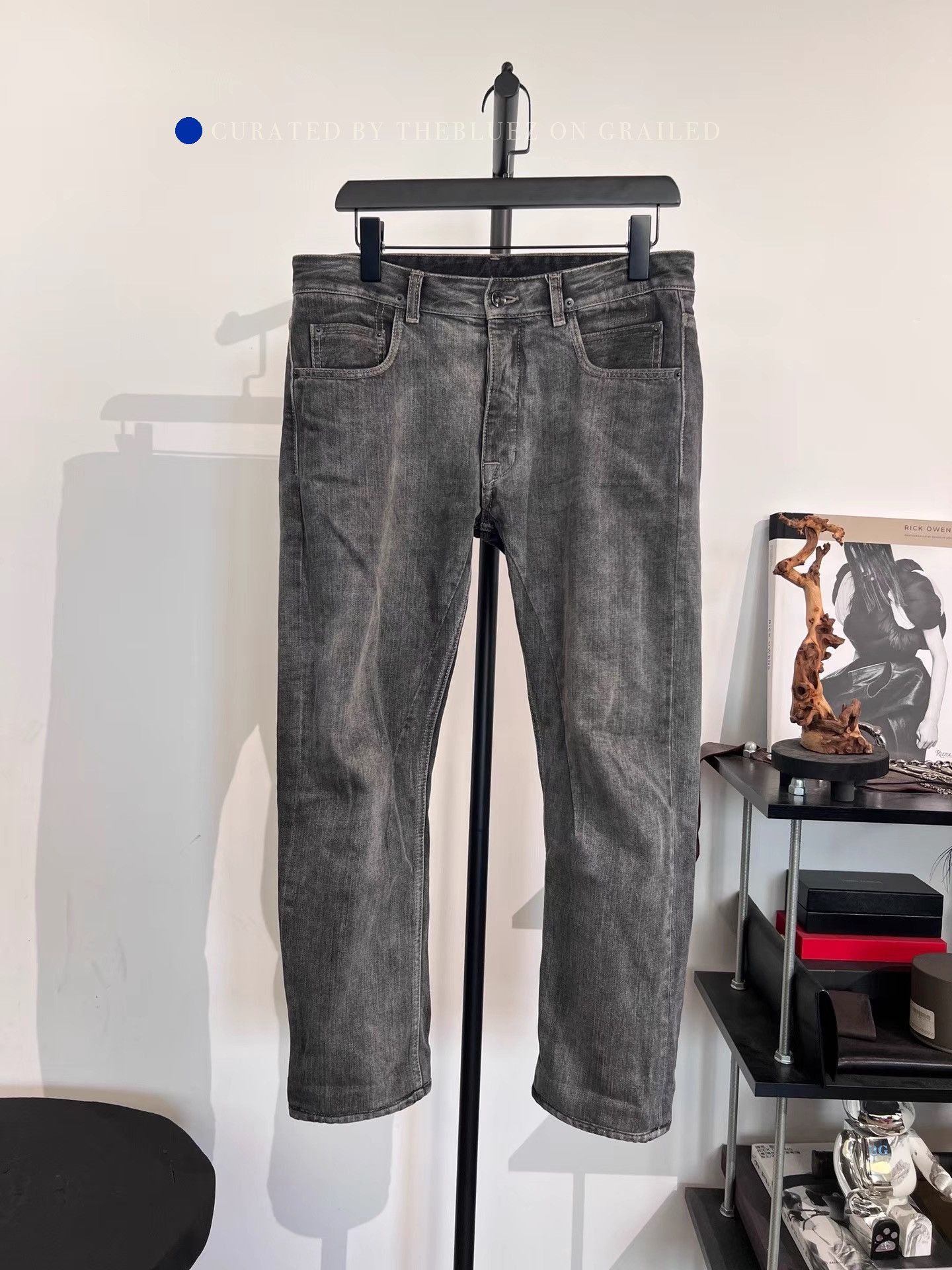Rick Owens Washed Gray Cropped Jeans Size US 32 / EU 48 - 1 Thumbnail