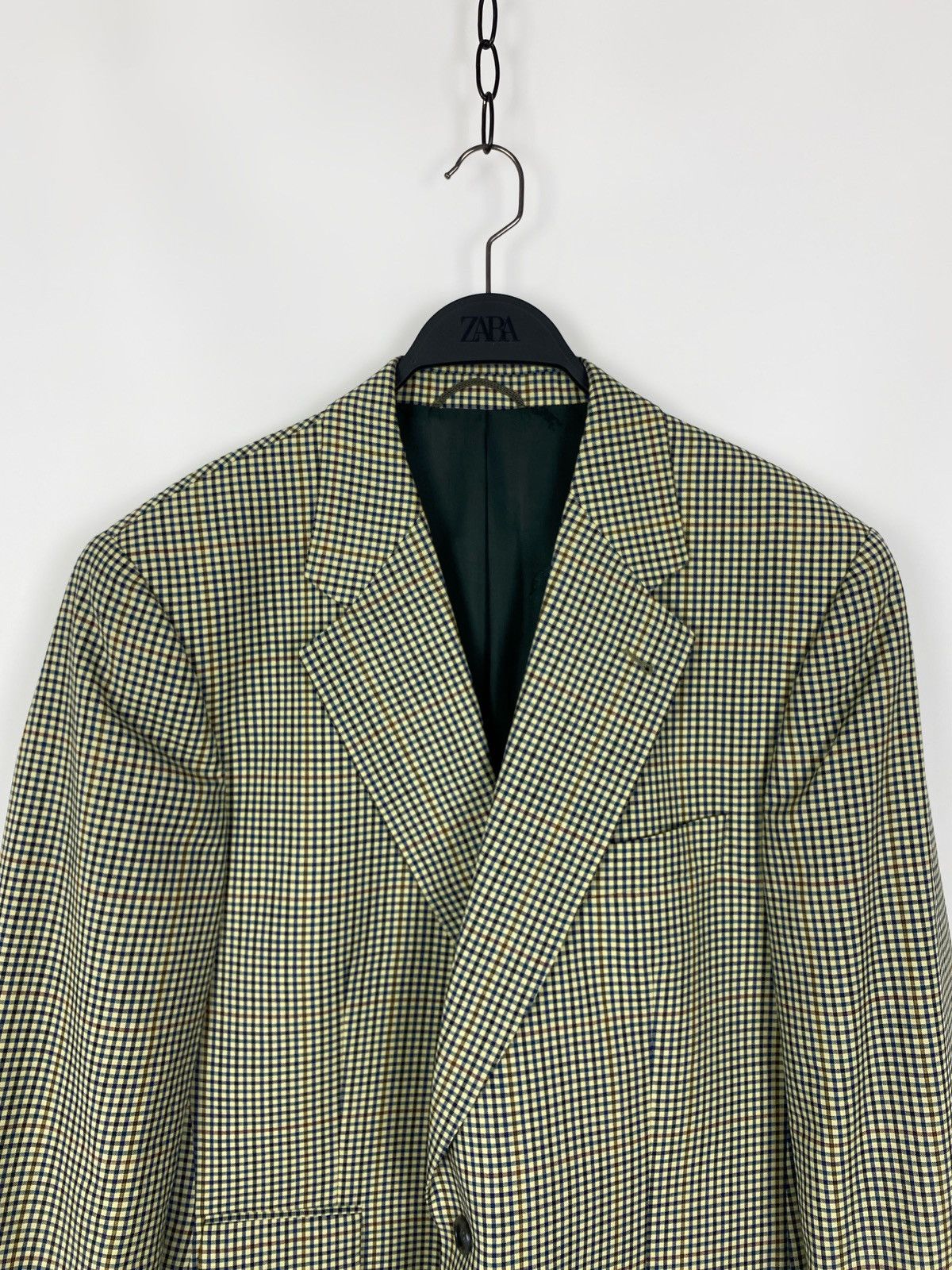 Burberry 1990’s Vintage Burberrys Check Wool Blazer Jacket Size 52S - 3 Thumbnail