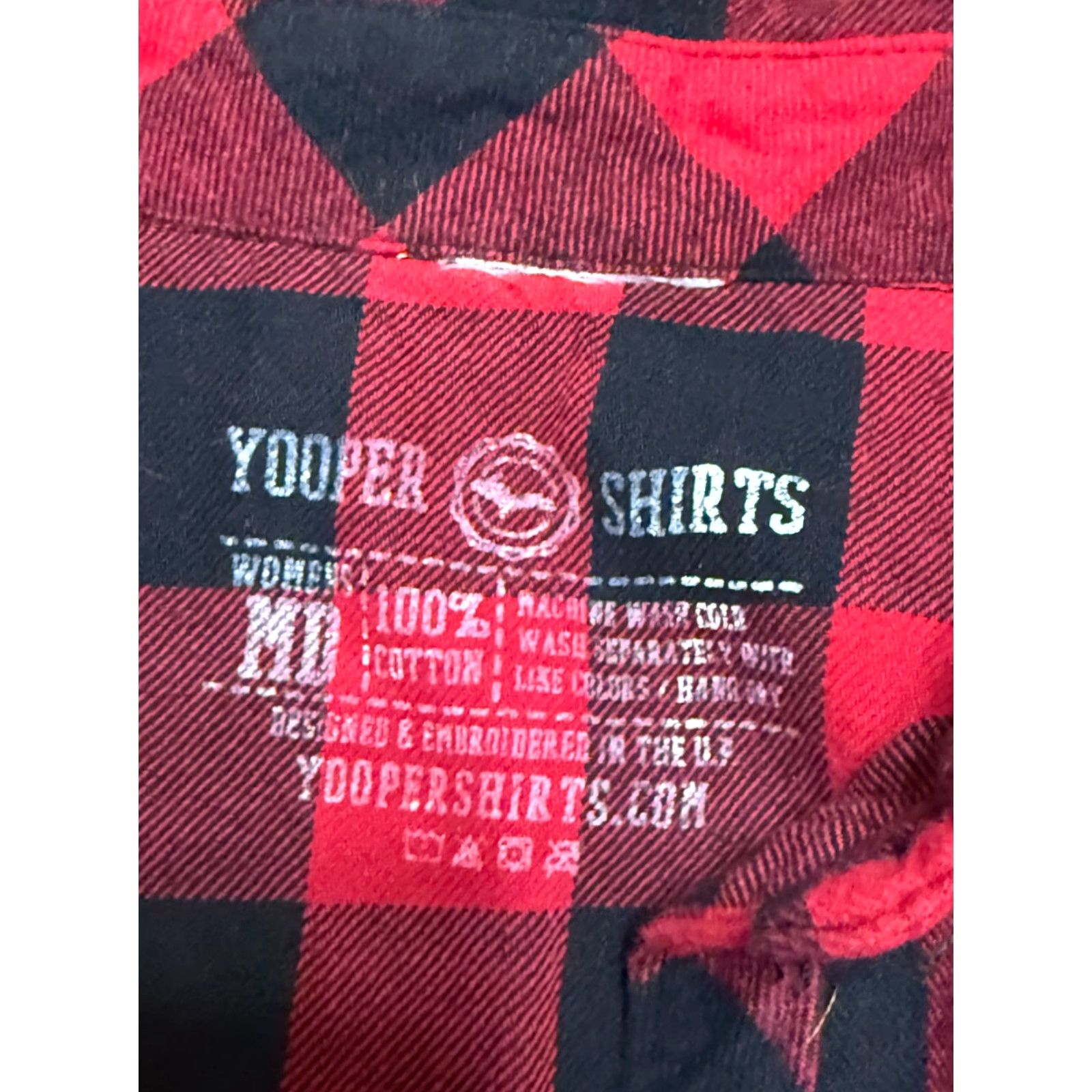 Vintage Yooper Shirt Women's M Black Red Plaid Long Sleeve Button-Up Shirt Size M / US 6-8 / IT 42-44 - 5 Thumbnail