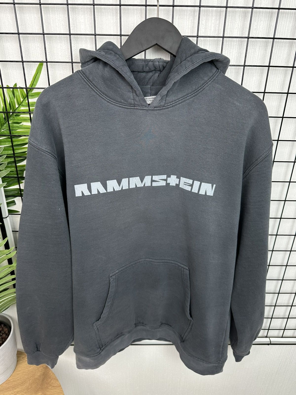 Band Tees × Vintage Rammstein Big Logo Vintage Hoodie Men L size Grey y2k Size US L / EU 52-54 / 3 - 6 Thumbnail