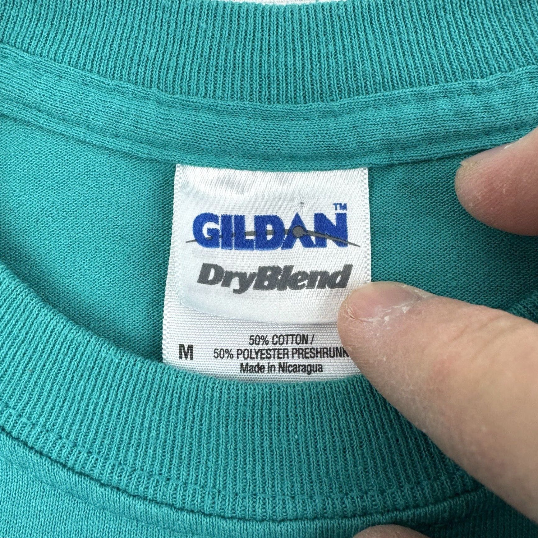Gildan HTC Evo 3D Cell Phone Promotional Shirt Adult Medium Teal Green Hornet 2011 Model Size US M / EU 48-50 / 2 - 4 Thumbnail