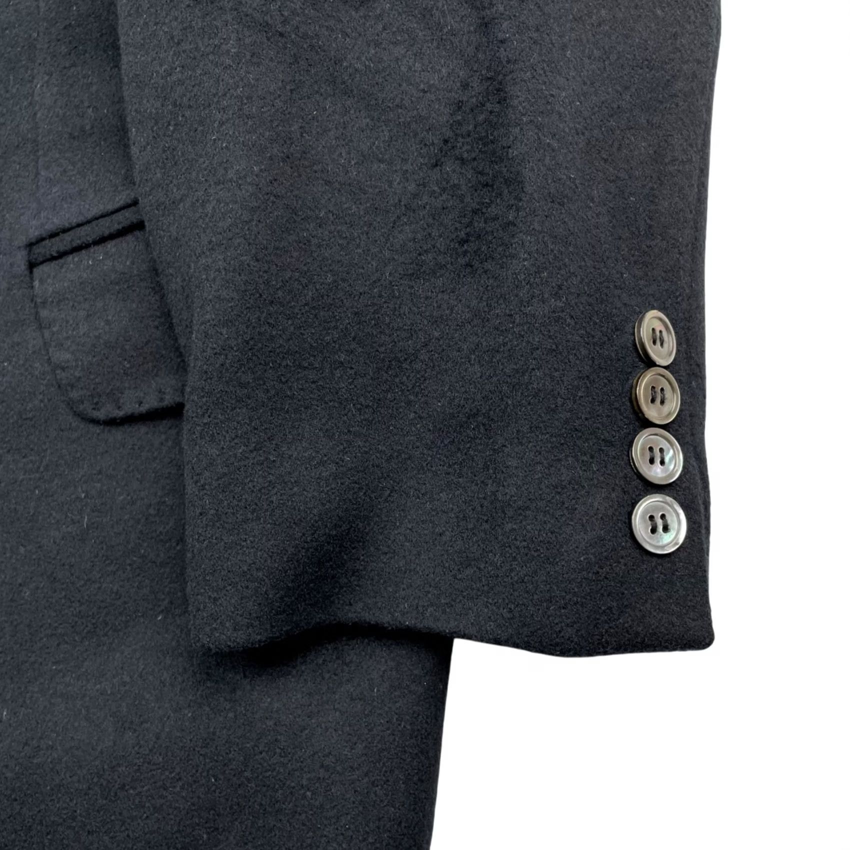 CO Carroll & Co Blazer Mens 44S Two-Button Navy Blue Cashmere Italy Size 44R - 4 Thumbnail