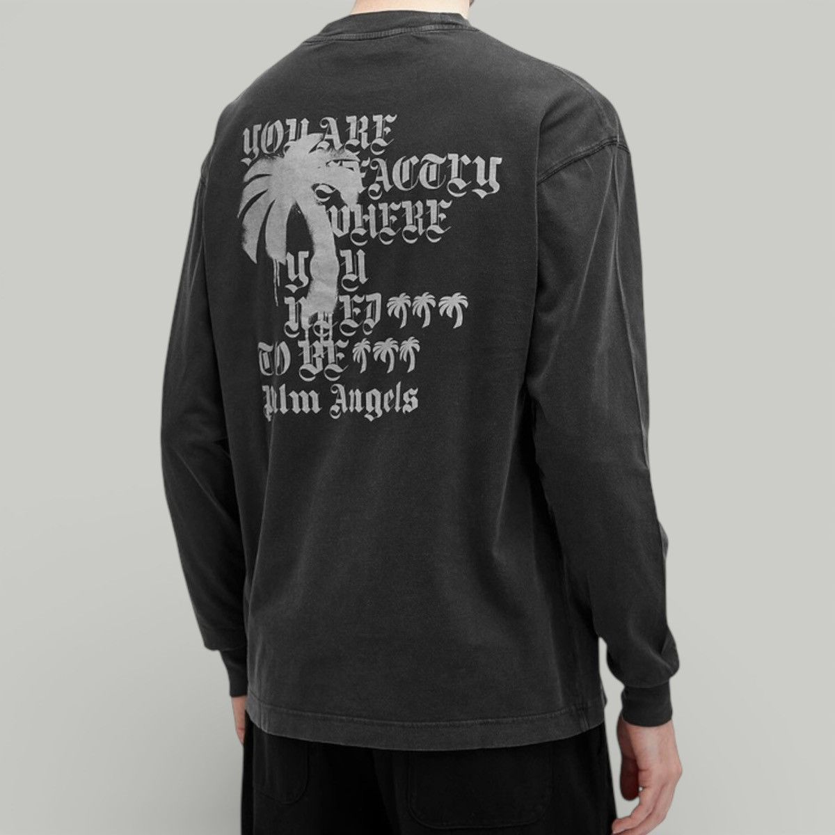 Palm Angels Palm Angels Statement Monogram Longsleeve T-shirt *NEW* Size US XXL / EU 58 / 5 - 3 Thumbnail