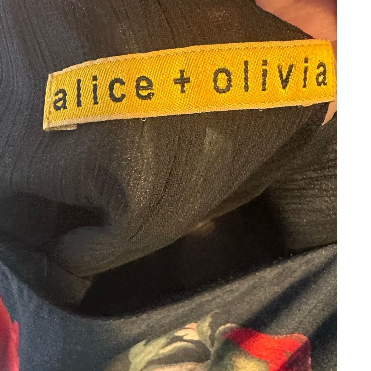 Alice + Olivia Alice + Olivia Castaway Black Red Floral Dress Size M Size S / US 4 / IT 40 - 3 Thumbnail