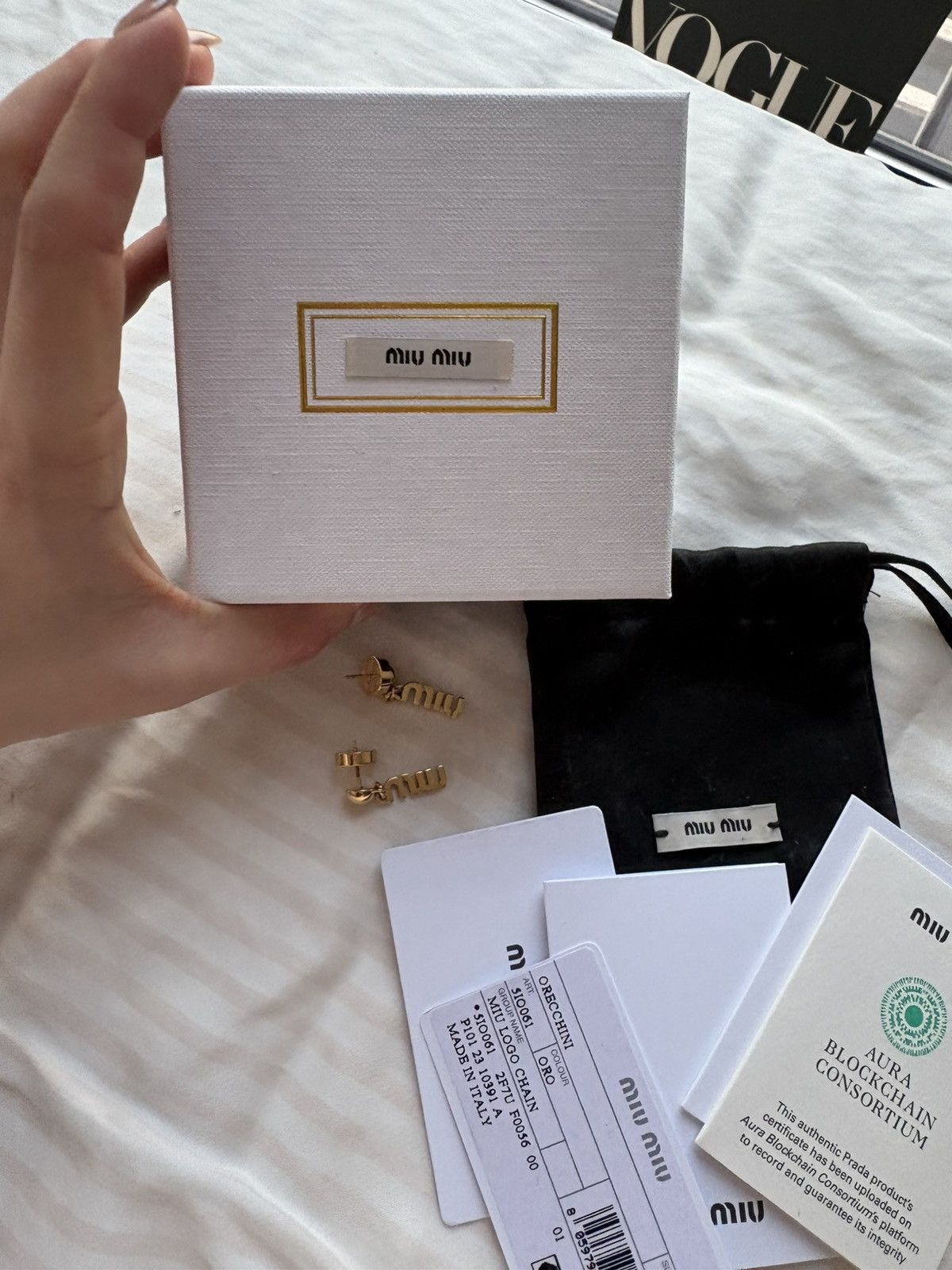 Miu Miu Miu miu dangling logo earrings Size ONE SIZE - 6 Thumbnail