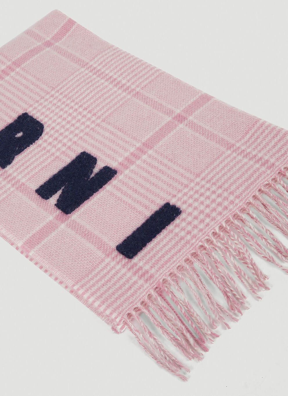 Marni o1f1d3z1125 Size: OS / Checked Wool Scarf With Logo Size ONE SIZE - 4 Thumbnail
