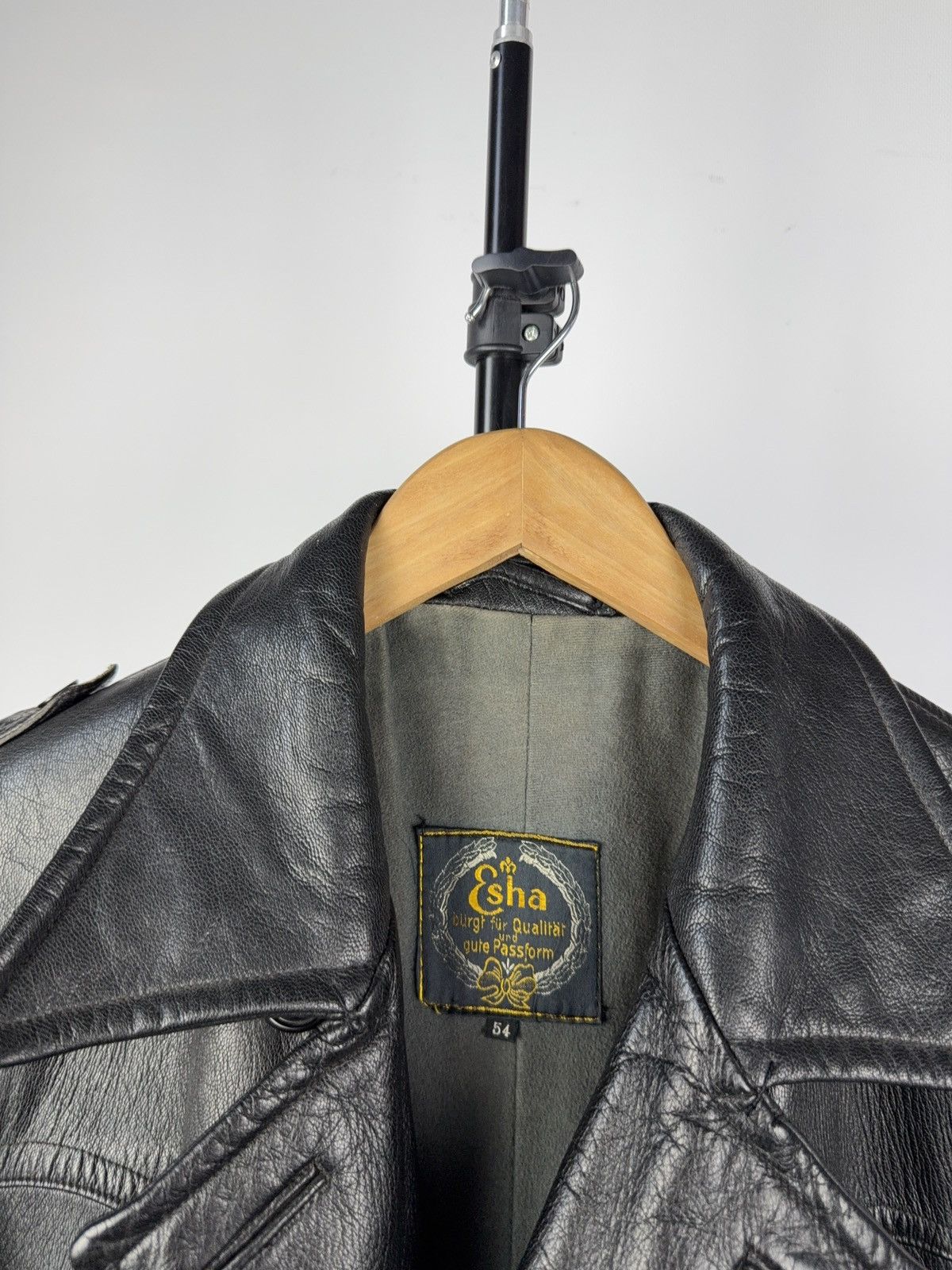 Japanese Brand RARE Avant Garde 90s Opium Archive Heavy Leather Trench Coat Size US L / EU 52-54 / 3 - 8 Thumbnail