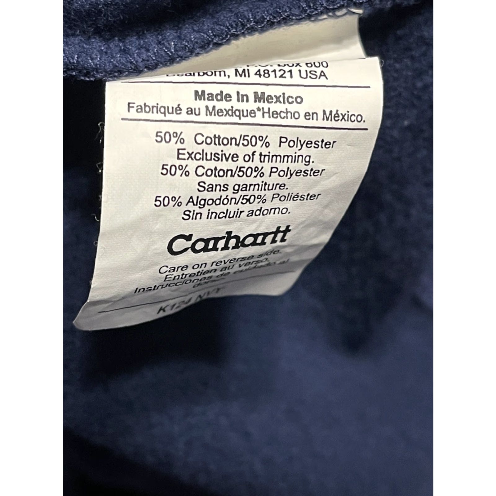 Carhartt Carhartt Sweatshirt Crewneck Blue XL Pullover Logo Embroidered, Regular Fit, Men, 2003, Knit Cotton Blend, Long Sleeve, Made in Mexico Size US XL / EU 56 / 4 - 5 Thumbnail