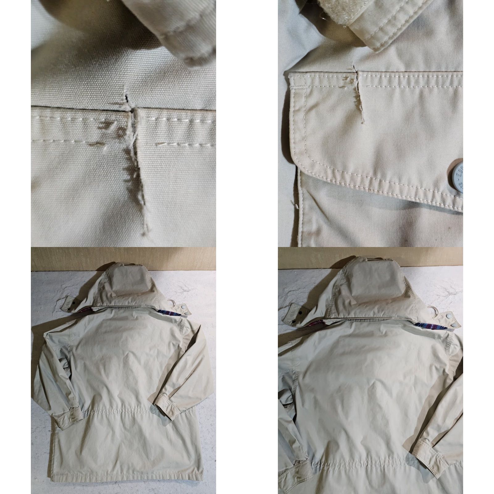 Eddie Bauer VINTAGE Eddie Bauer Parka Wool Blanket Lined Hooded Mountain Cream Womens 2XL Coat / Jacket 90s Outdoor Winter Womens Size XXL / US 16-18 / IT 52-54 - 8 Thumbnail